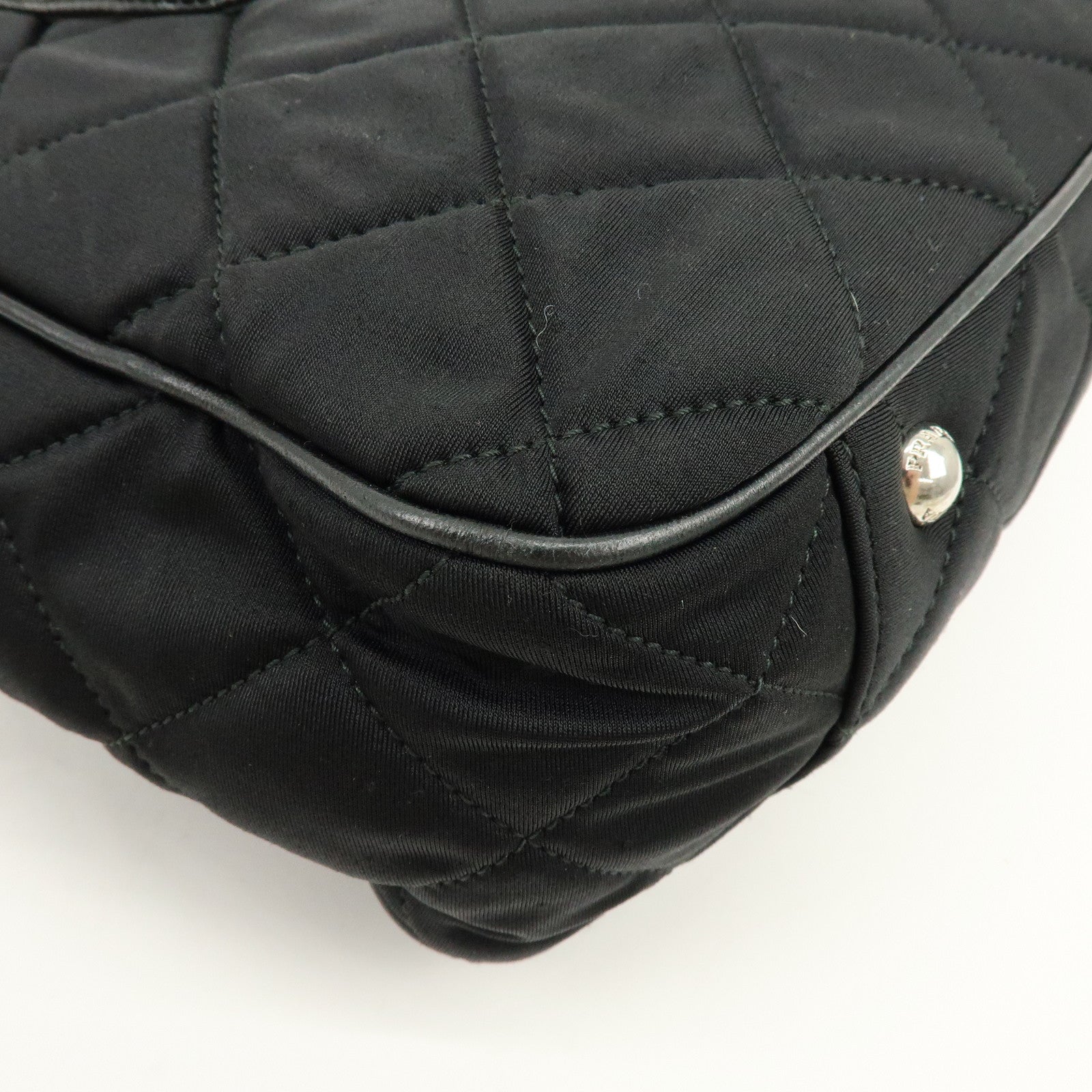PRADA Tessuto Nylon Leather 2Way Bag Hand Bag Shoulder Bag Black