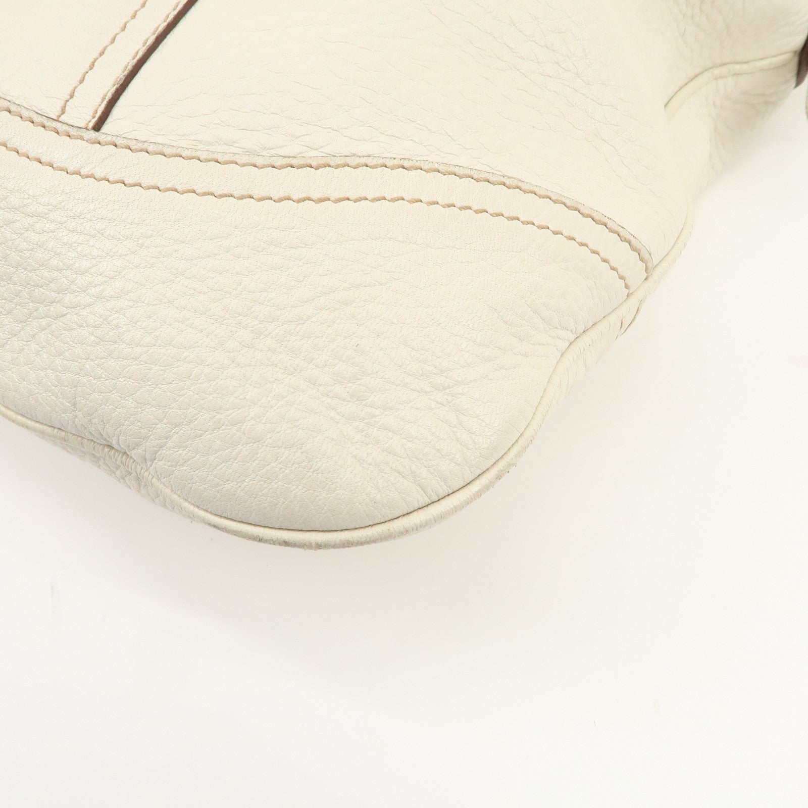 PRADA Logo Shoulder Bag Hand Bag Ivory
