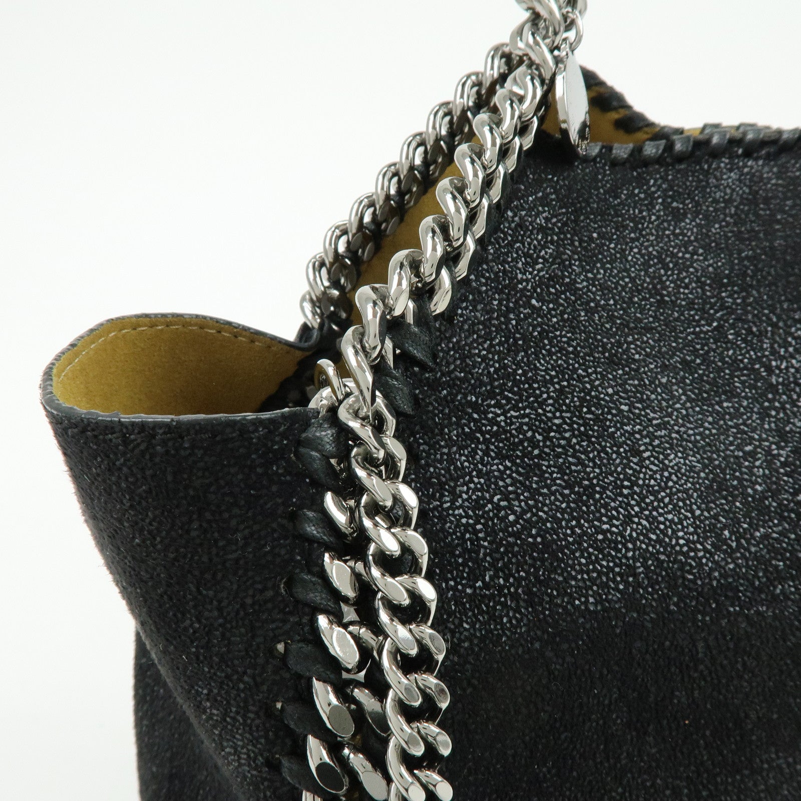 STELLA MCCARTNEY Falabella Polyester 2Way Bag Black Yellow