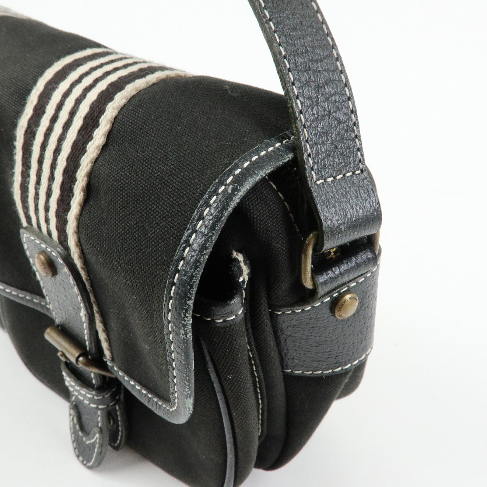 BURBERRY blue Label Canvas Shoulder Bag Crossbody Bag Black