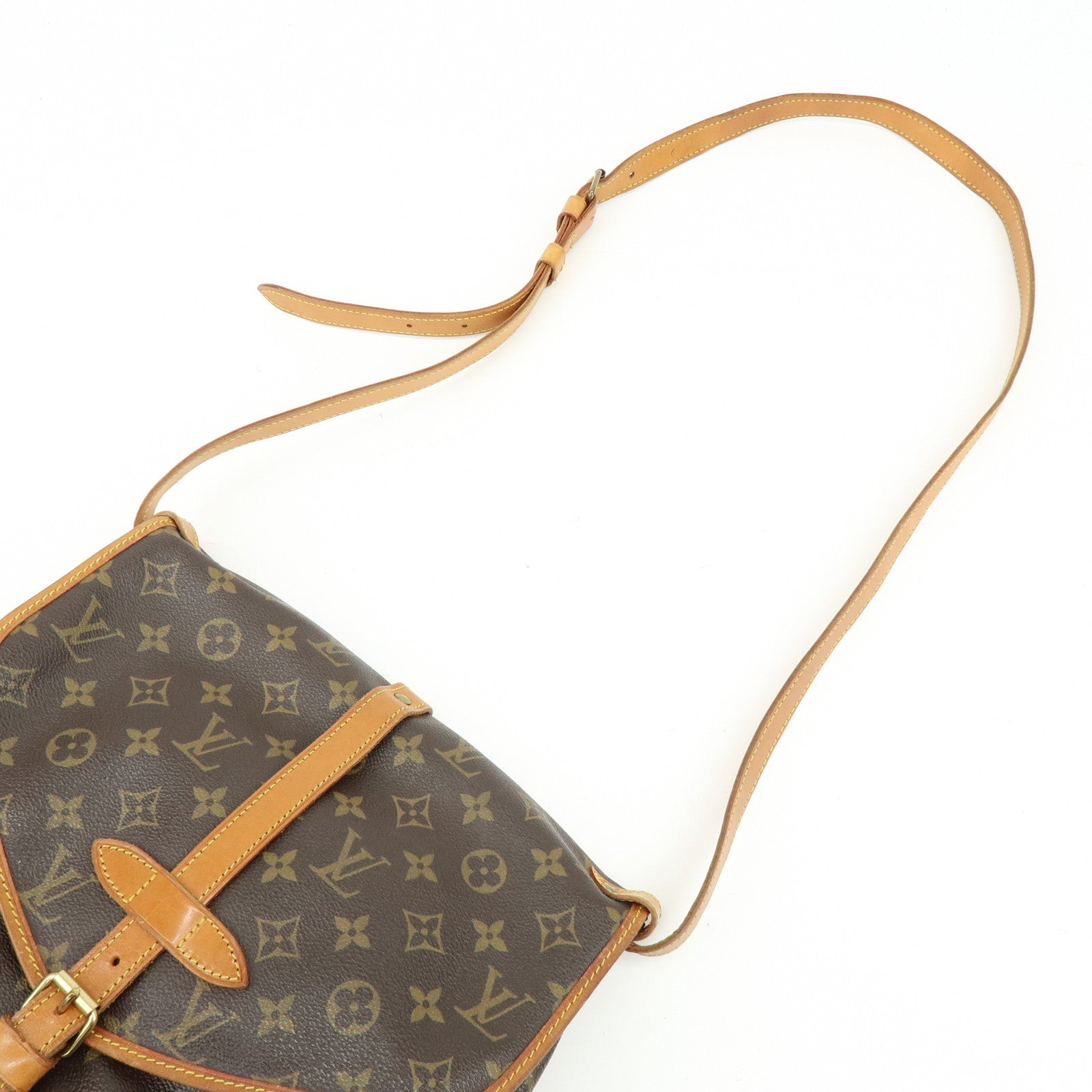 Louis Vuitton Monogram Saumur 30 Canvas Shoulder Bag Brown M42256