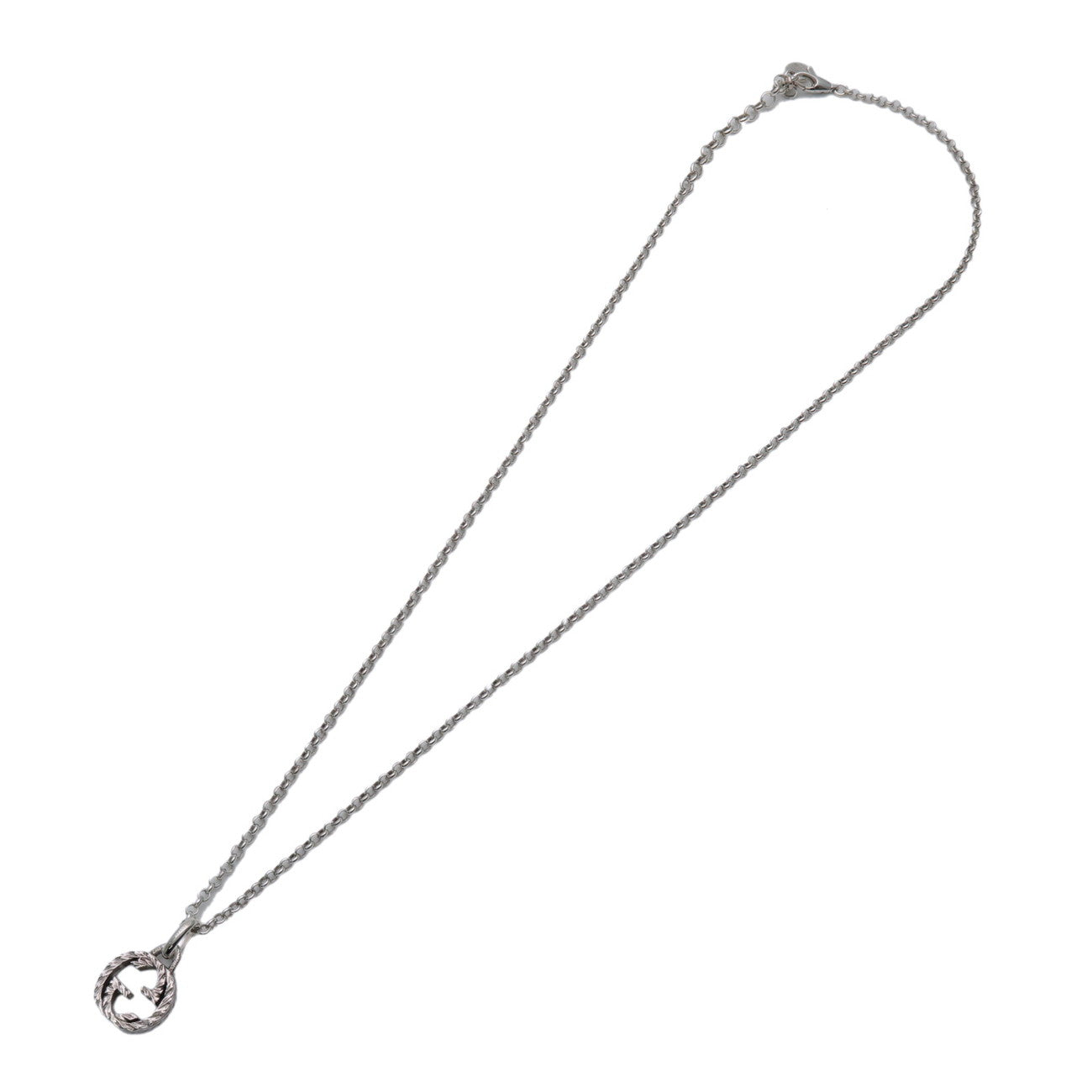 GUCCI Interlocking G Arabesque Chain Necklace SV925 Silver