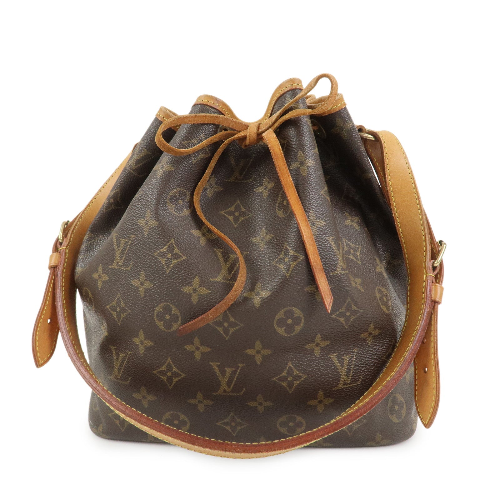 Louis Vuitton Monogram Petit Noe Shoulder Bag Brown M42226