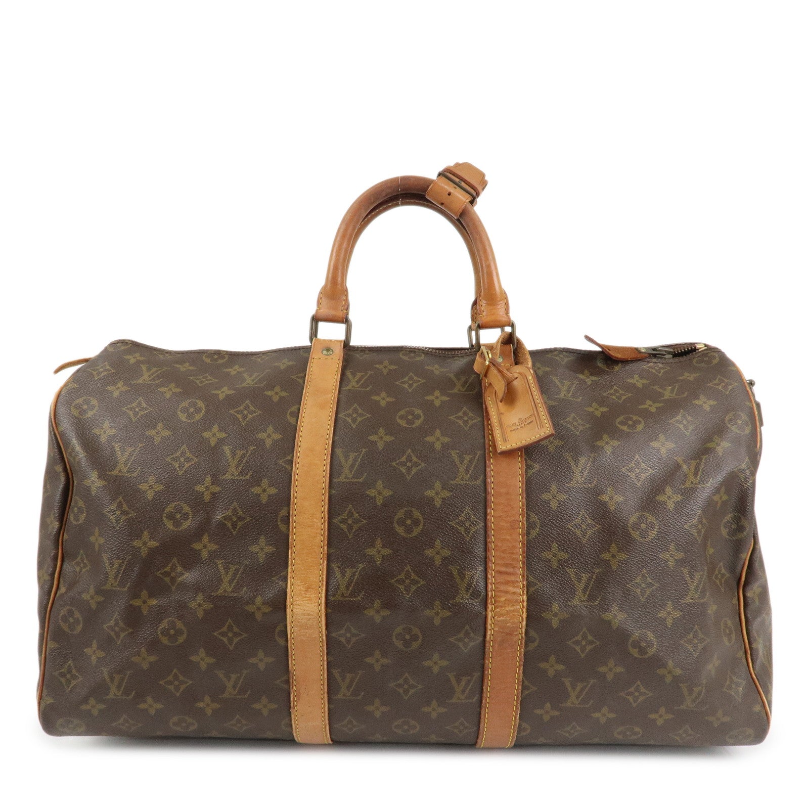Louis Vuitton Monogram Keep All 50 Bag Boston Bag Brown M41426 Used