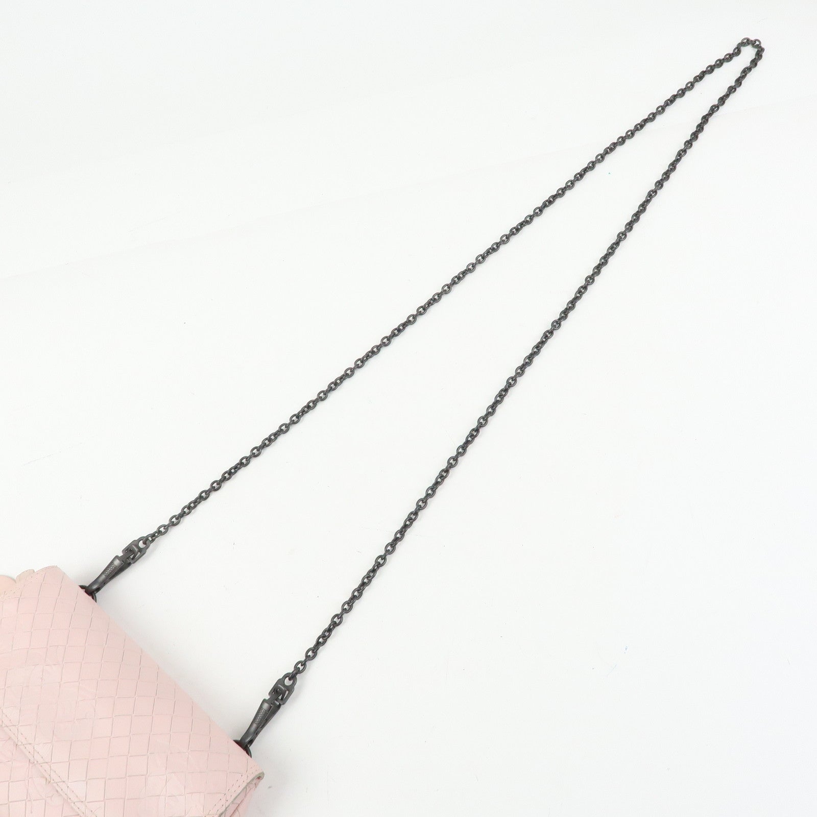 BOTTEGA VENETA Intreccio Mirage Chain Shoulder Bag Light Pink