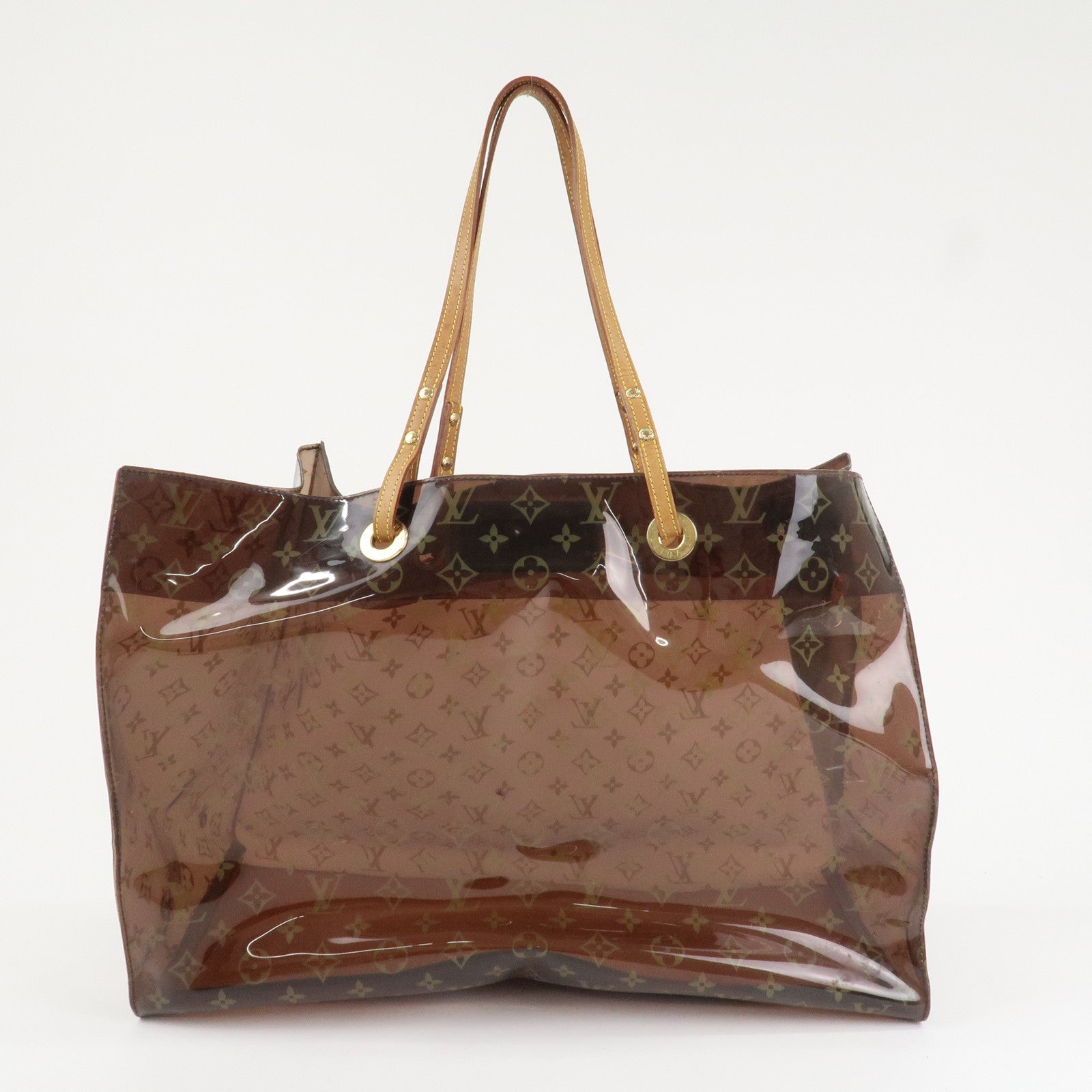 Louis Vuitton Monogram Cabas Cruise Vinyl Tote Bag Brown M50500 Used