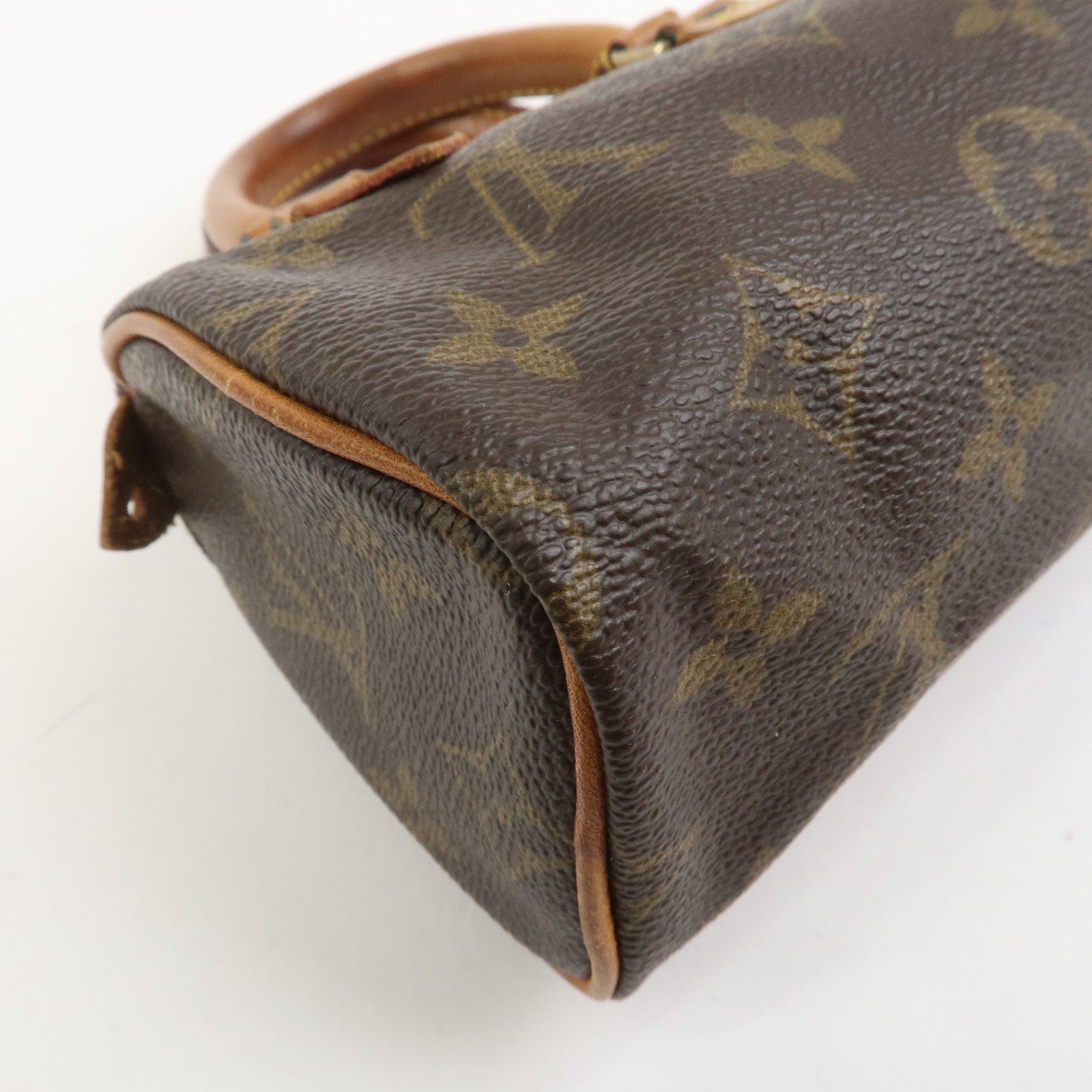 Louis Vuitton Monogram Mini Speedy Hand Bag Brown M41534