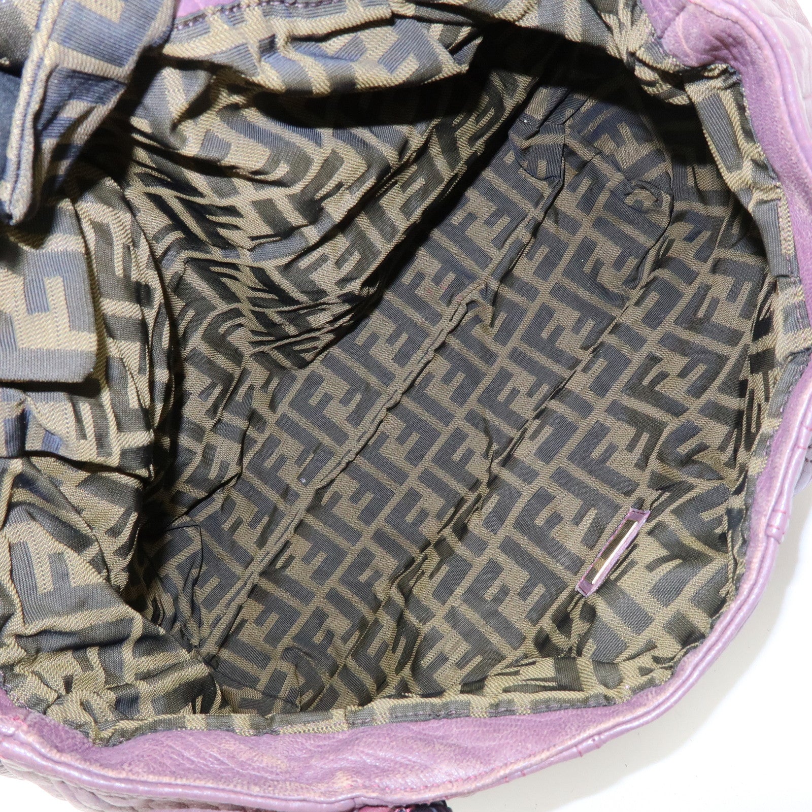 FENDI Leather Spy Bag Hand Bag Shoulder Bag Purple 8BR511