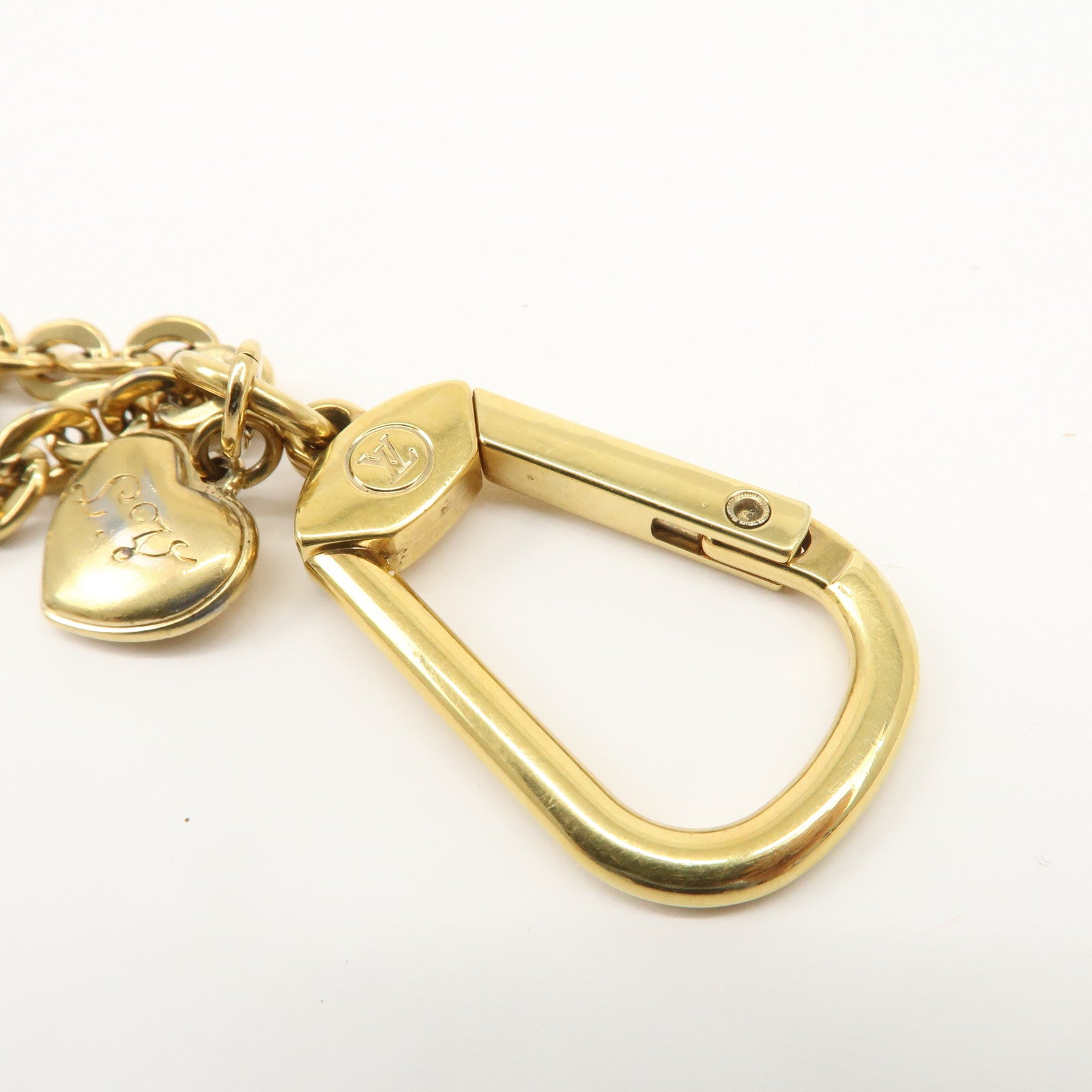 Louis Vuitton Porte Cles Coeur Rayures Bag Charm Red M66476 Used