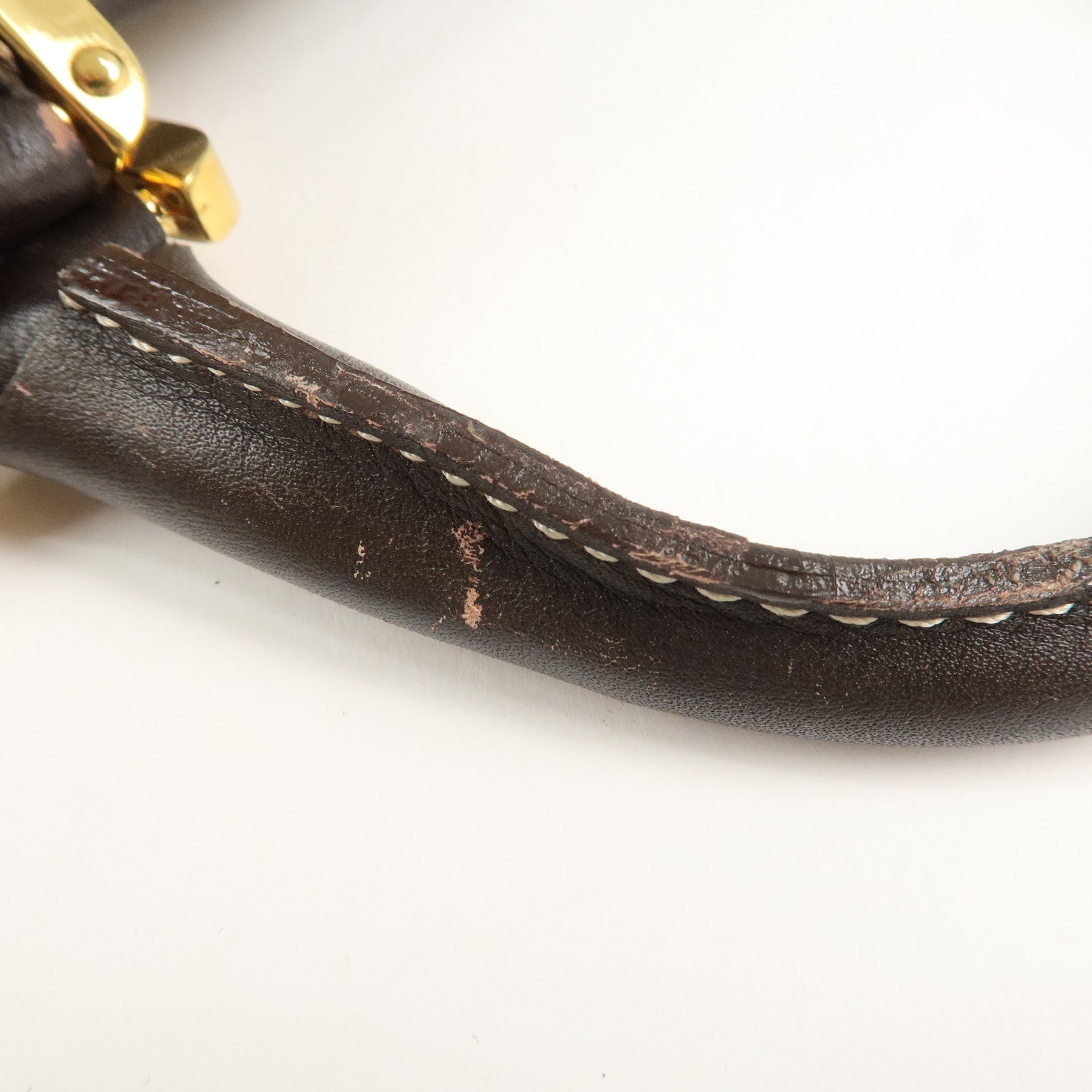 LOEWE Anagram Leather Amazona 40 Hand Bag Beige Brown