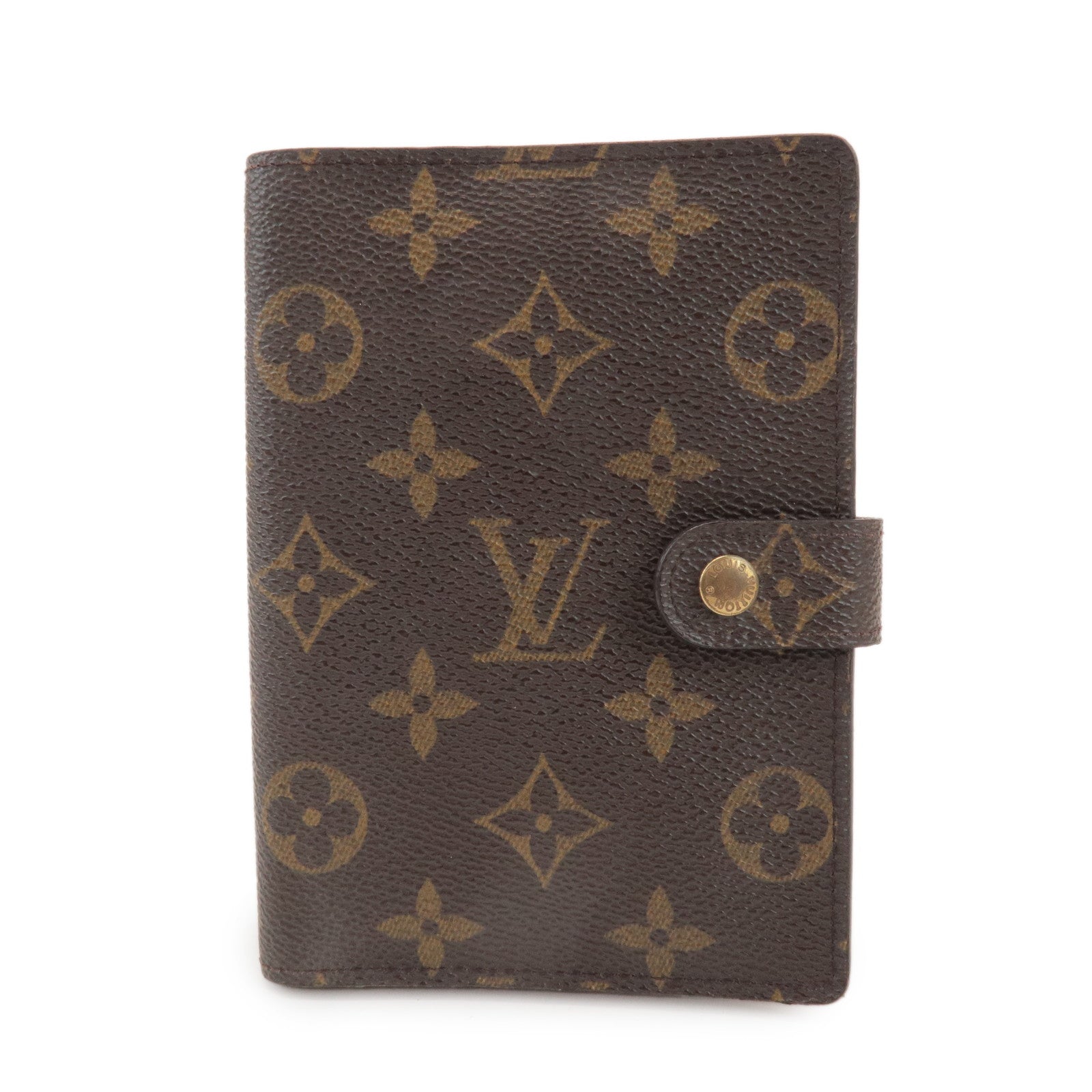 Louis Vuitton Monogram Agenda PM Canvas Planner Cover Brown R20005
