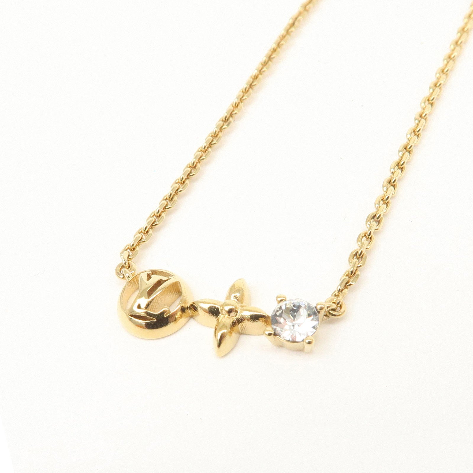 Louis Vuitton Petit Louis Metal Necklace LV Charm Gold M00368