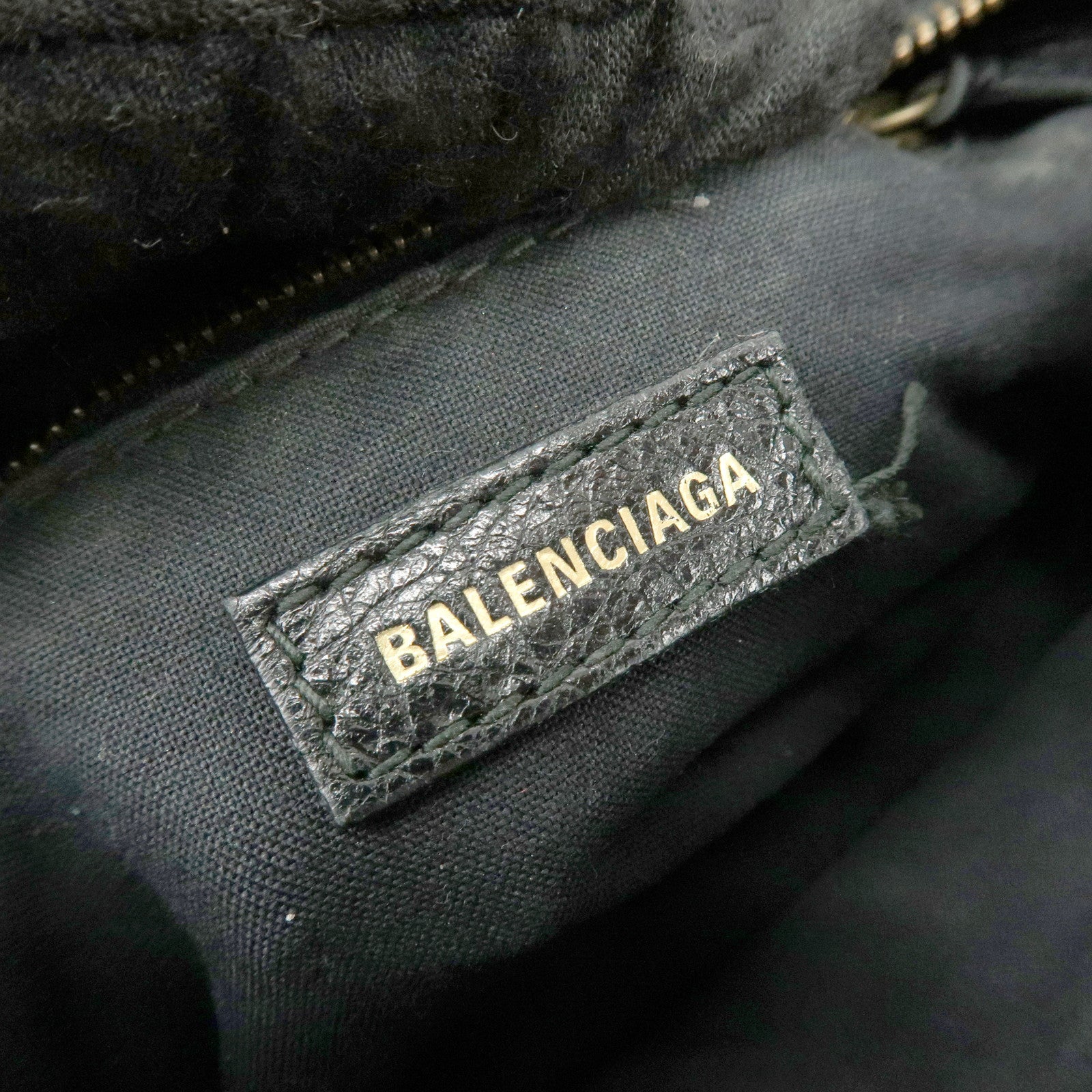 BALENCIAGA Classic Mini City Leather 2Way Hand Bag Black 300295