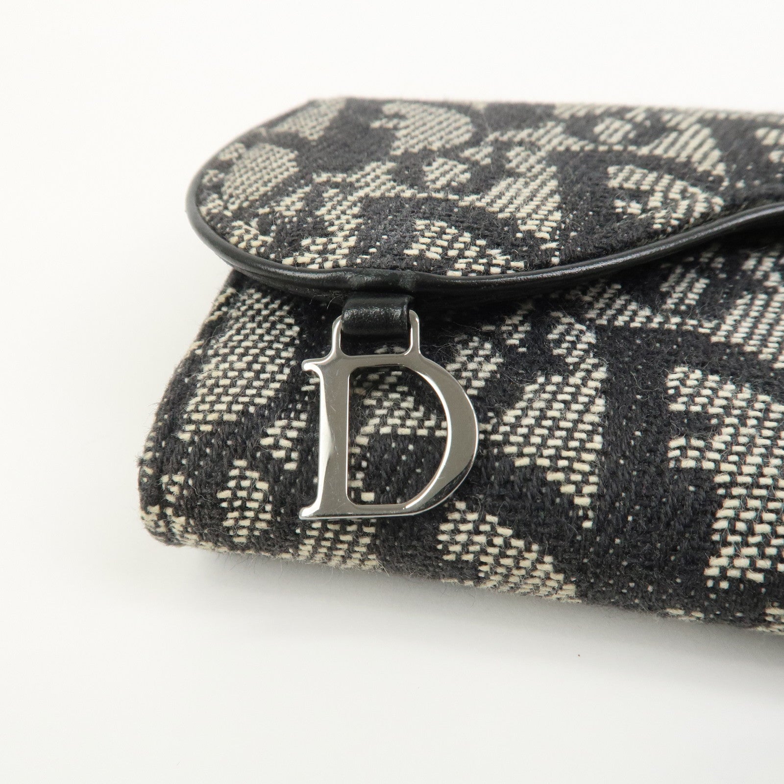 Christian Dior Trotter Jacguard Canvas Saddle 6 Rings Key Case