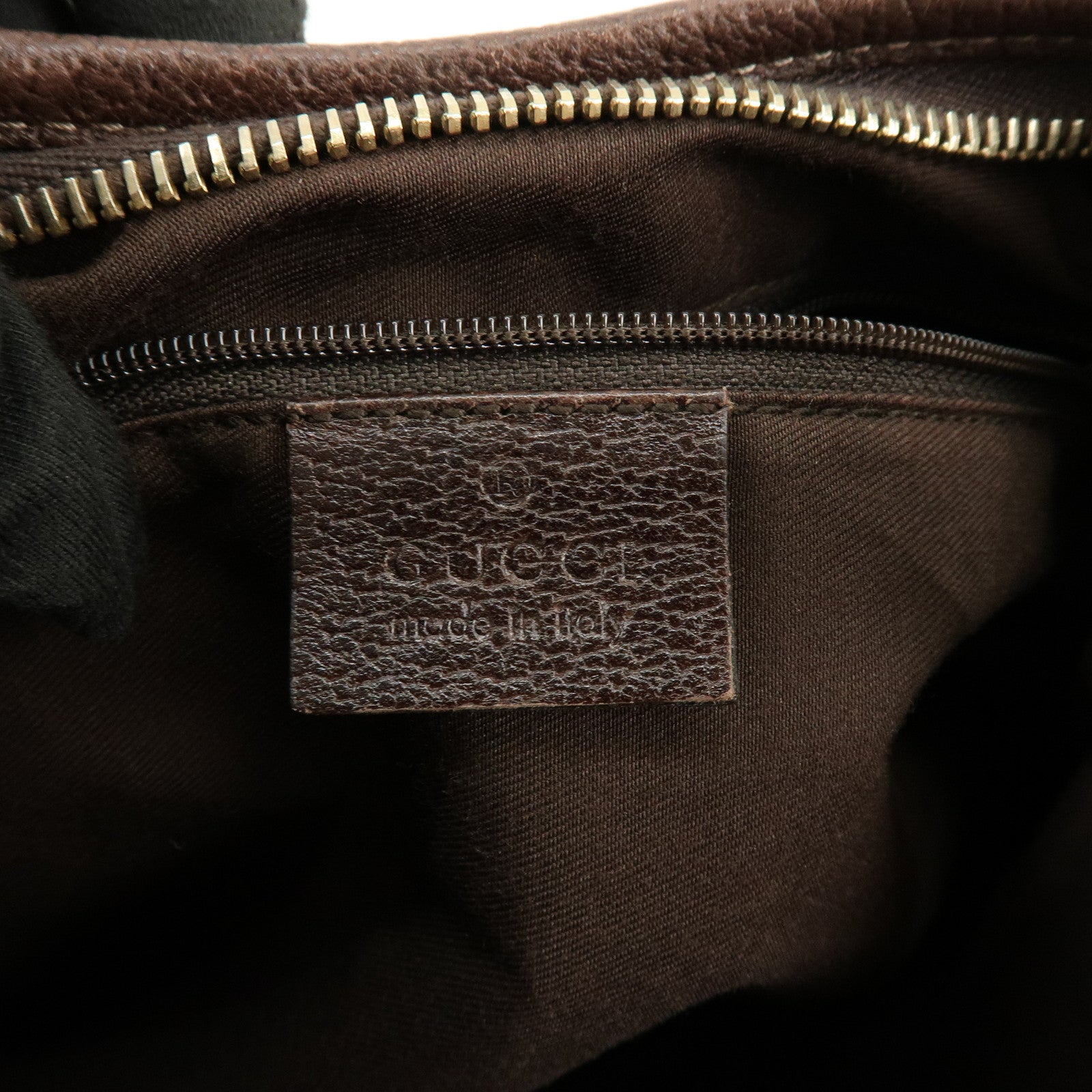 GUCCI Abbey GG Canvas Leather Shoulder Bag Beige Brown 130738