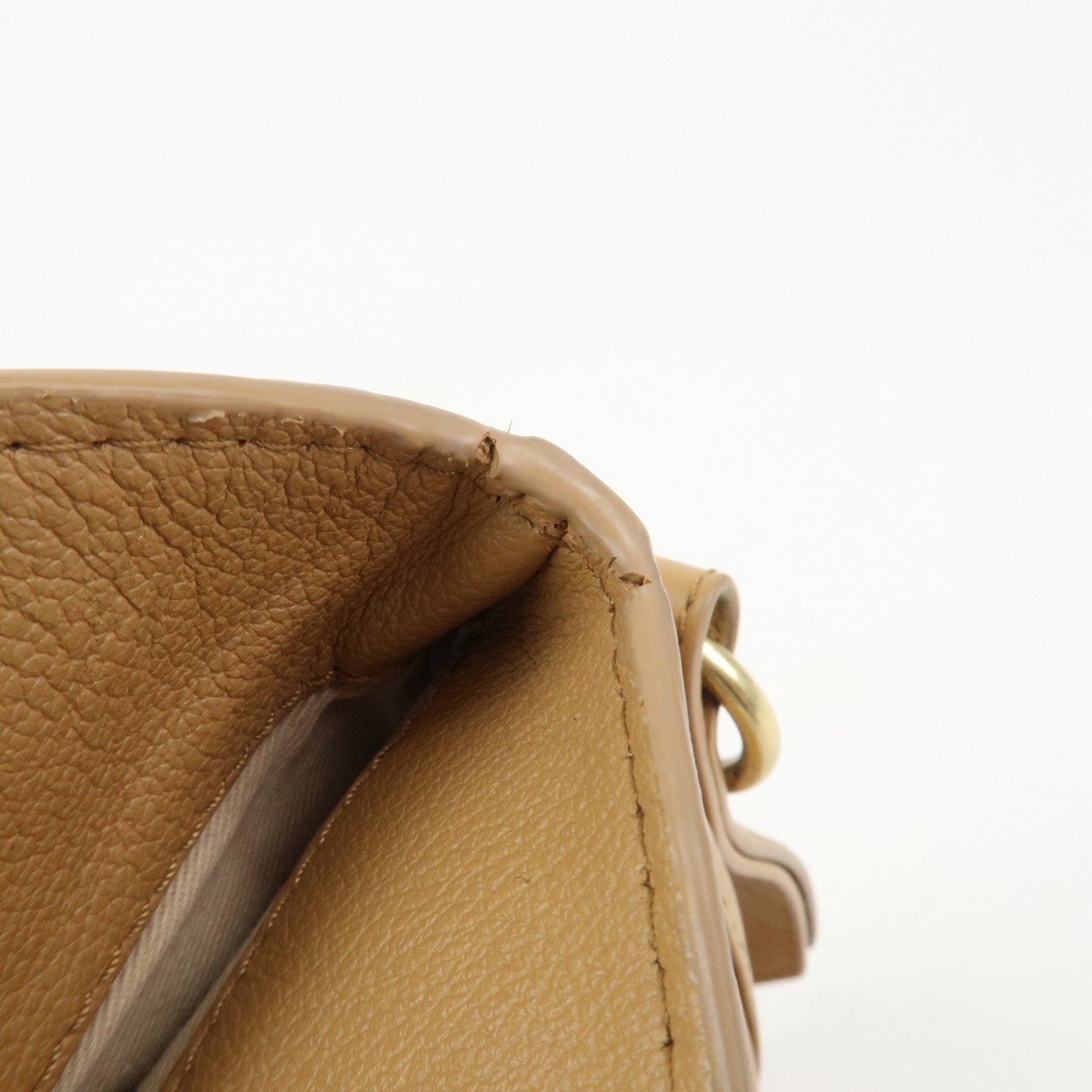 Chloe See by Chloe Leather 2Way Bag Hand Bag Shoulder Bag Beige
