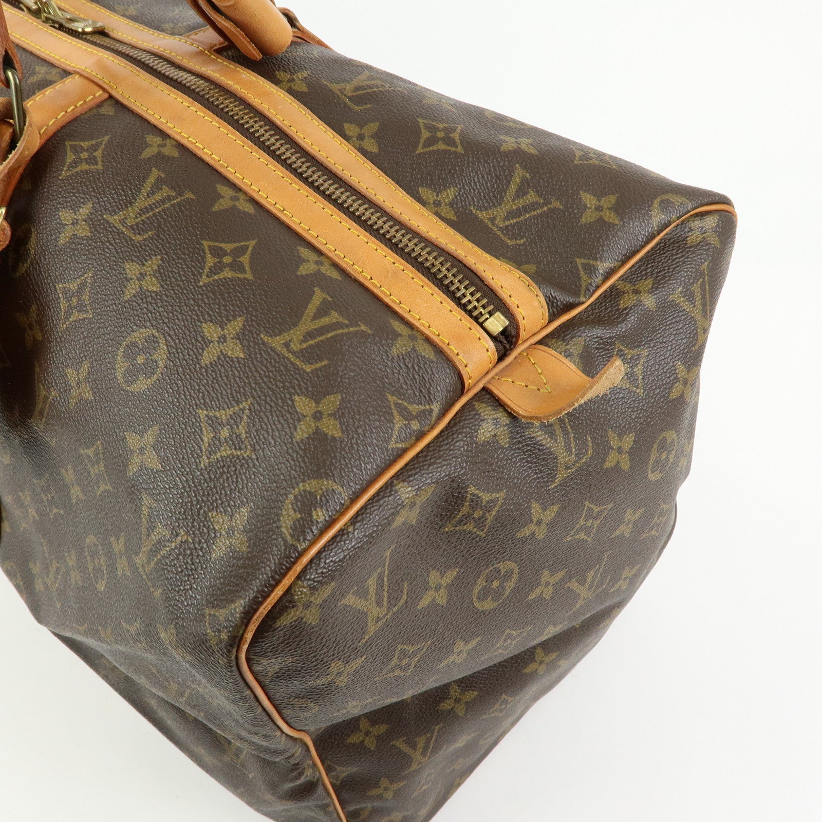 Louis Vuitton Monogram Sac Souple 55 Boston Bag Brown M41622