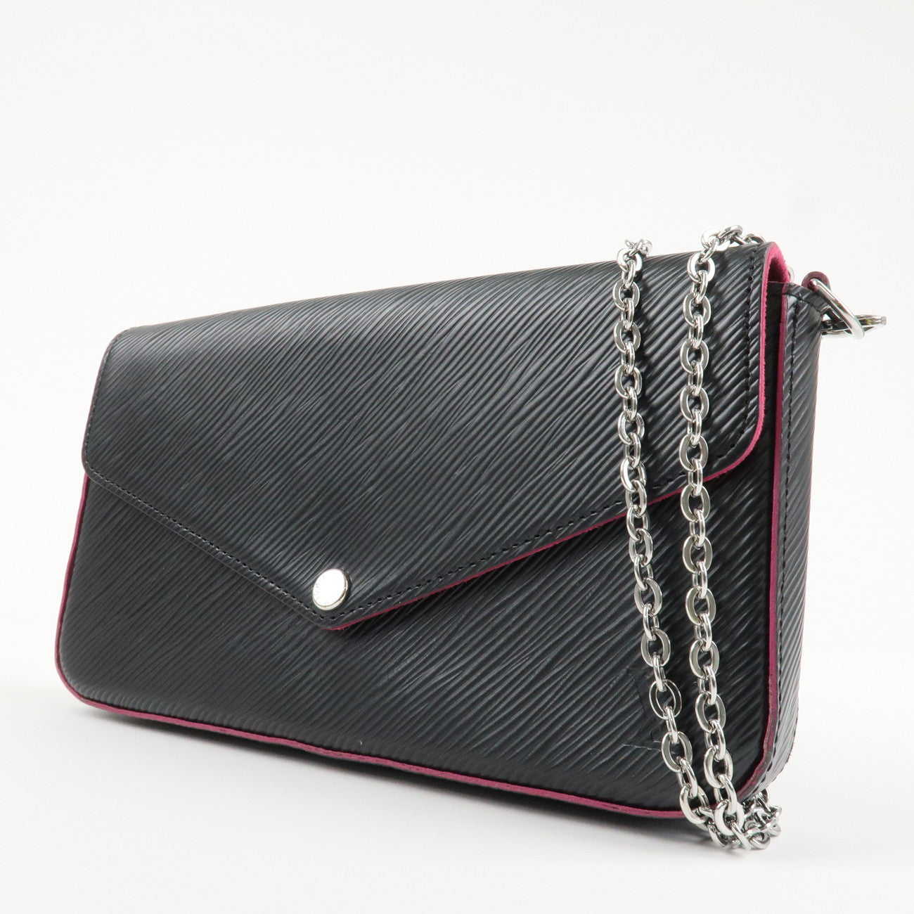 Louis Vuitton Epi Pochette Felicie Shoulder Bag Noir Pink M64579 Used