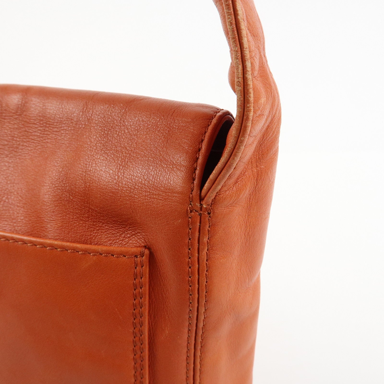 CHANEL COCO Mark Calf Leather Shoulder Bag Hand Bag Brown