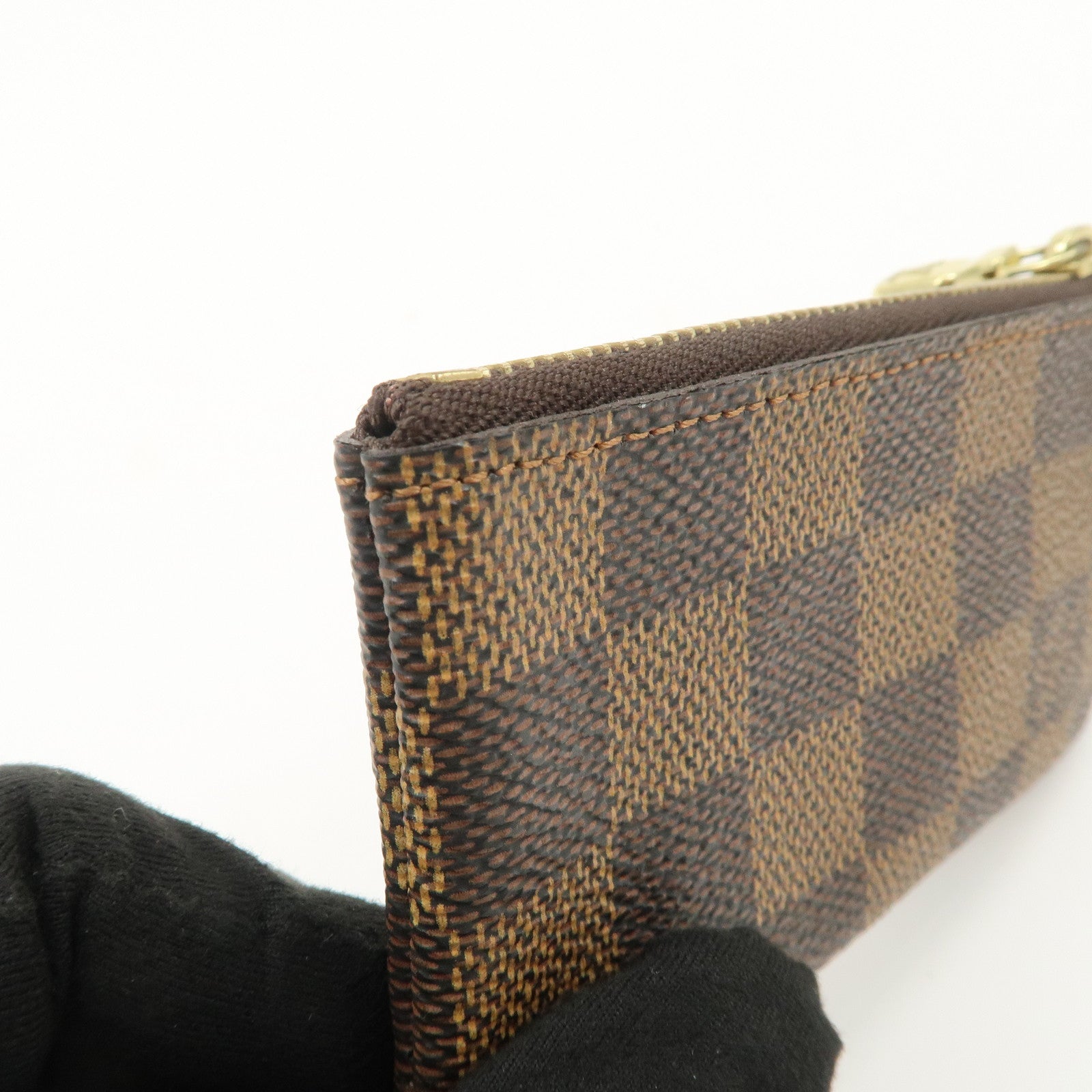 Louis Vuitton Damier Pochette Cles Coin Case Damier Ebene N62658