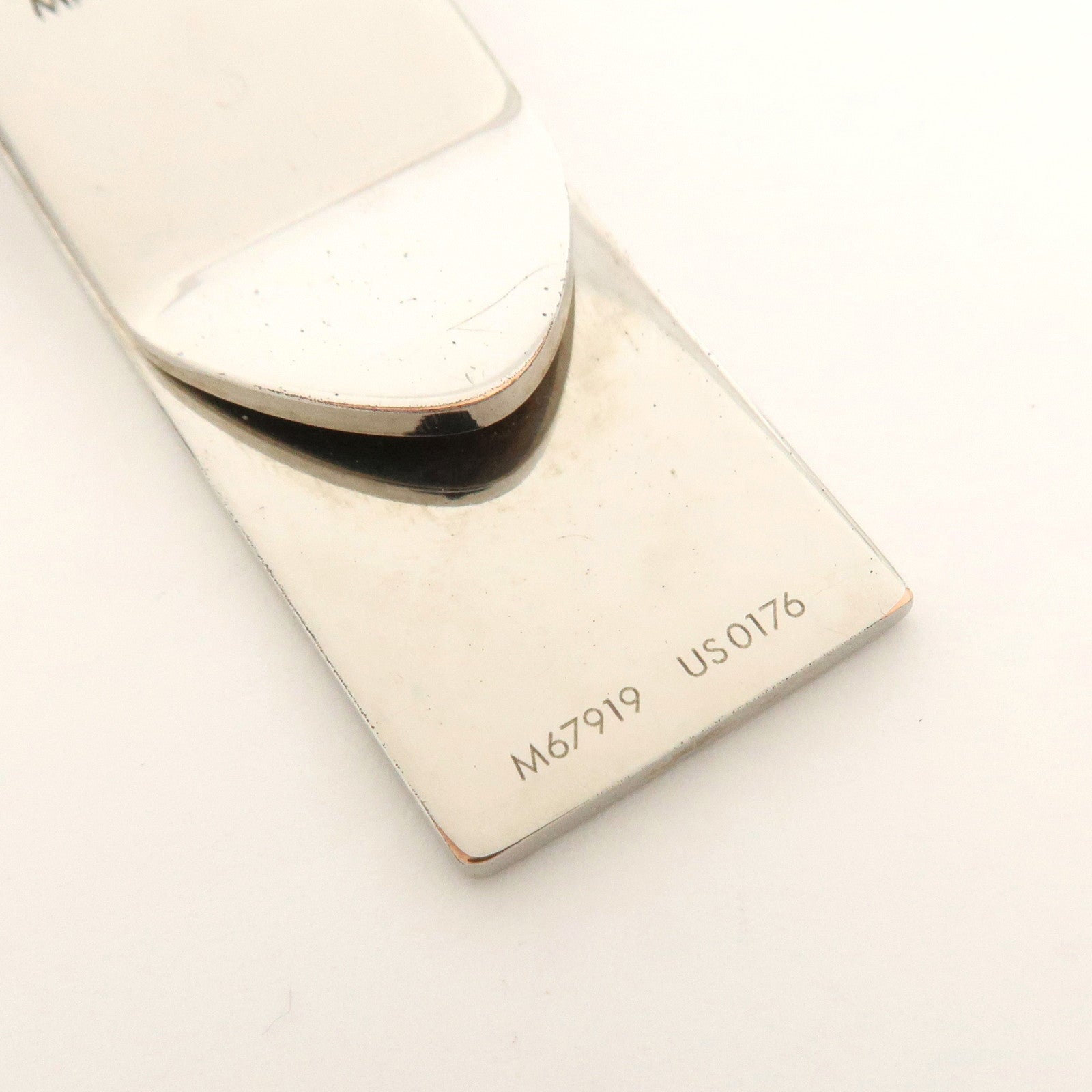 Louis Vuitton Damier Metal Bill Clip Money Clip Silver M67919