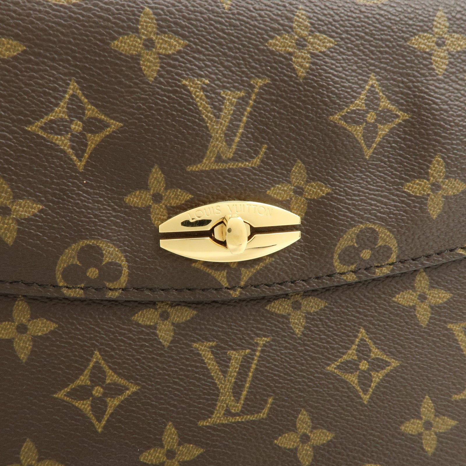 Louis Vuitton Monogram Malesherbes Hand Bag Brown M51379 Used