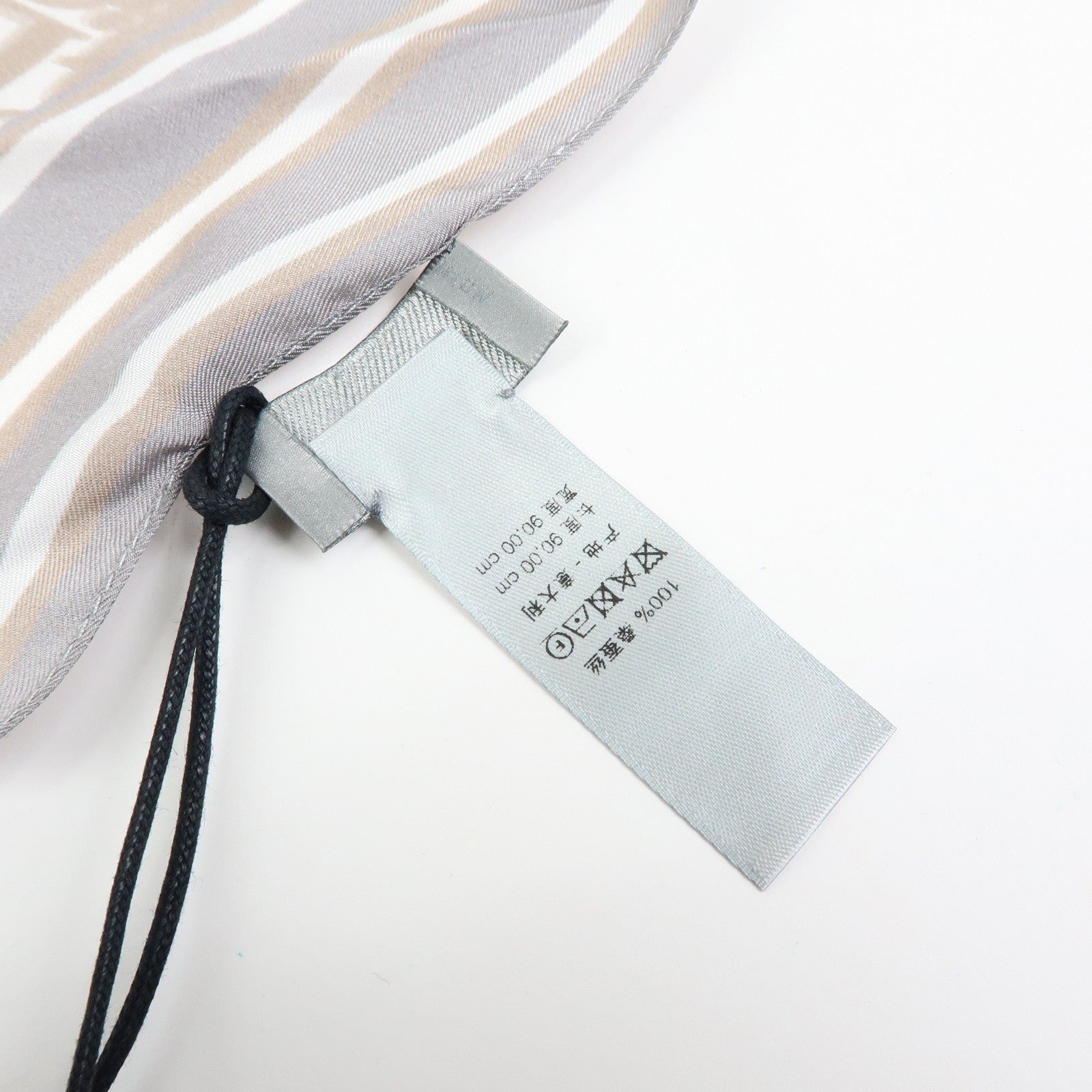 Christian Dior Trotter Silk100 % Scarf Beige Gray