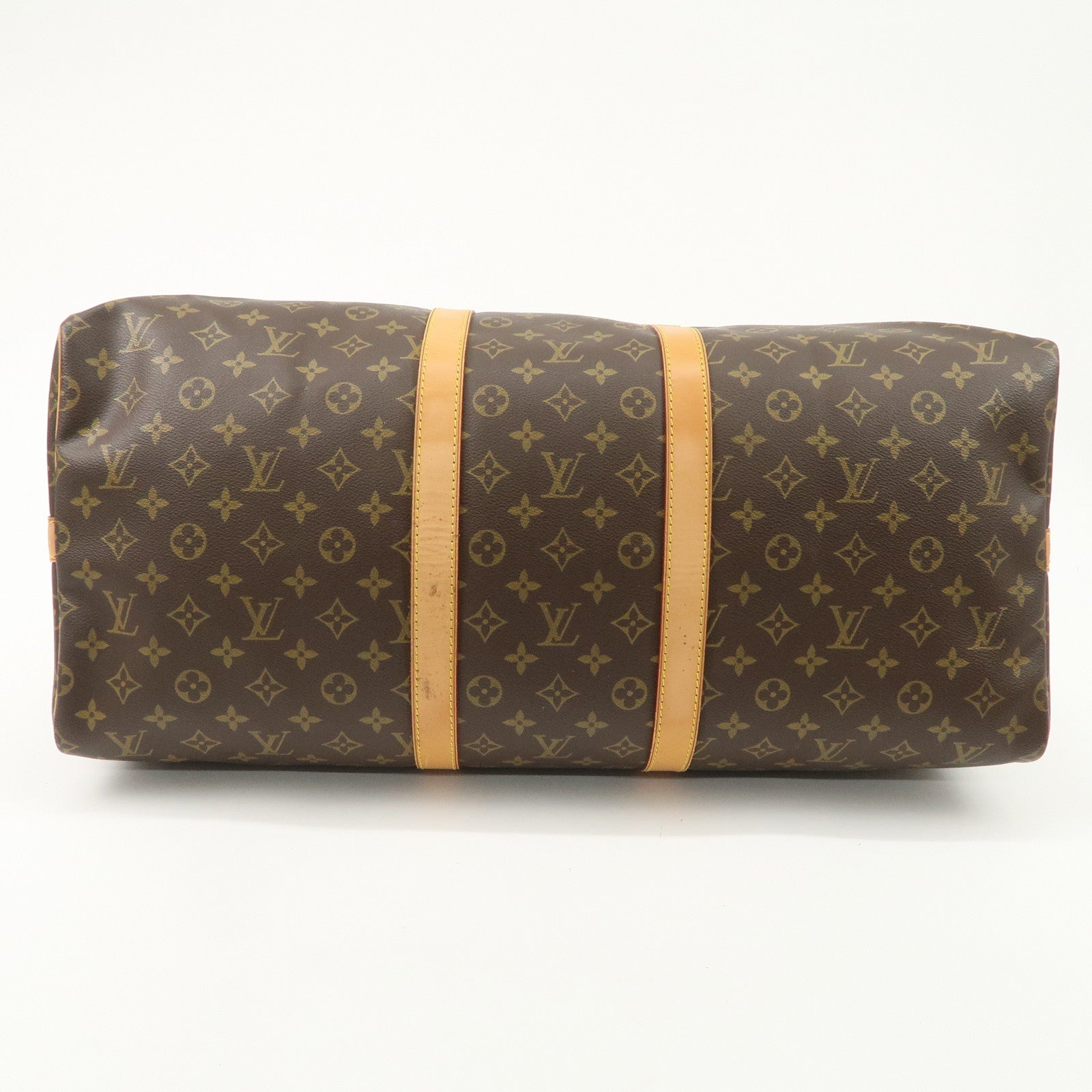 Louis Vuitton Keep All Bandouliere 55 Boston Bag Brown M56714