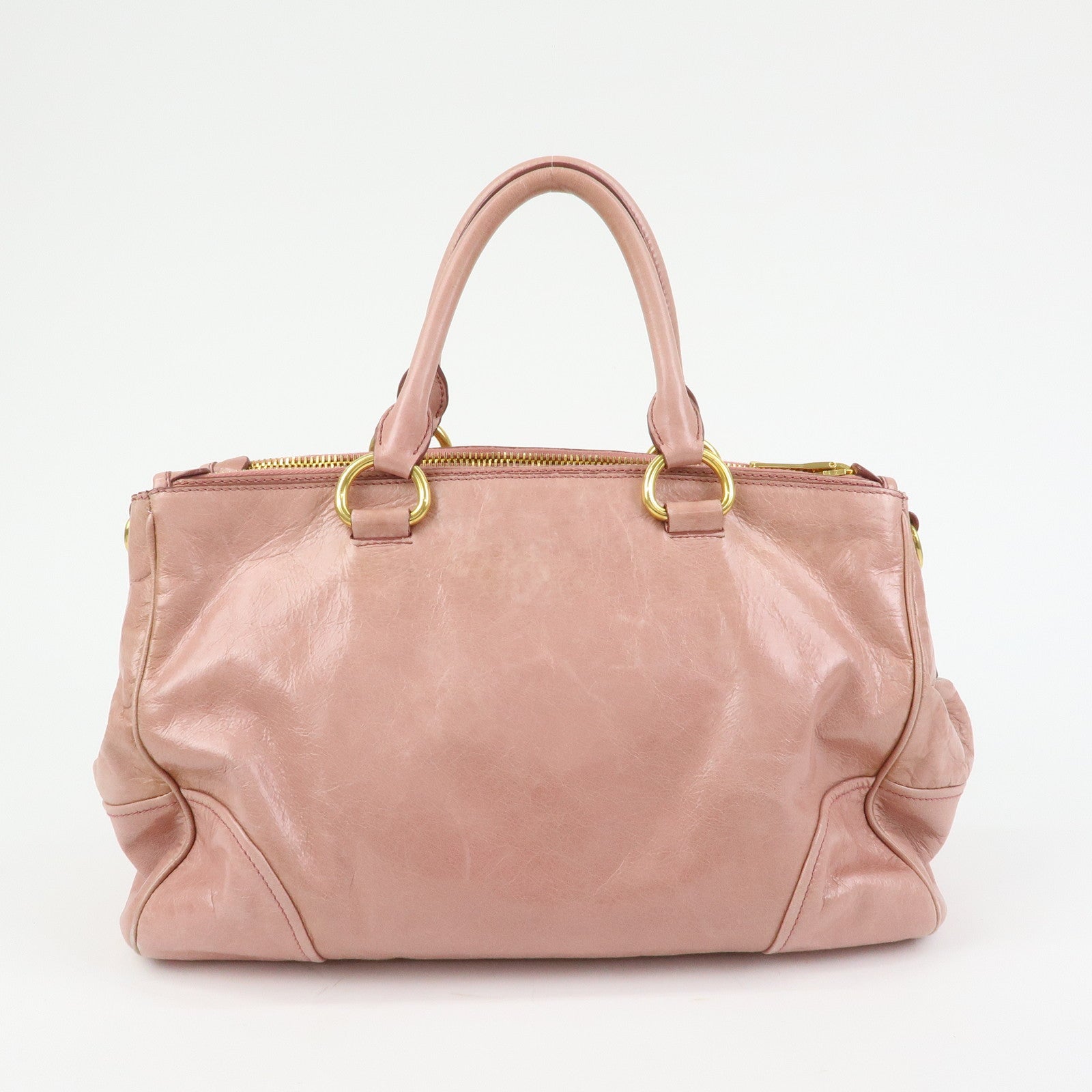 MIU MIU Vitello Shine Leather 2Way Bag Shoulder Bag Pink RN1091