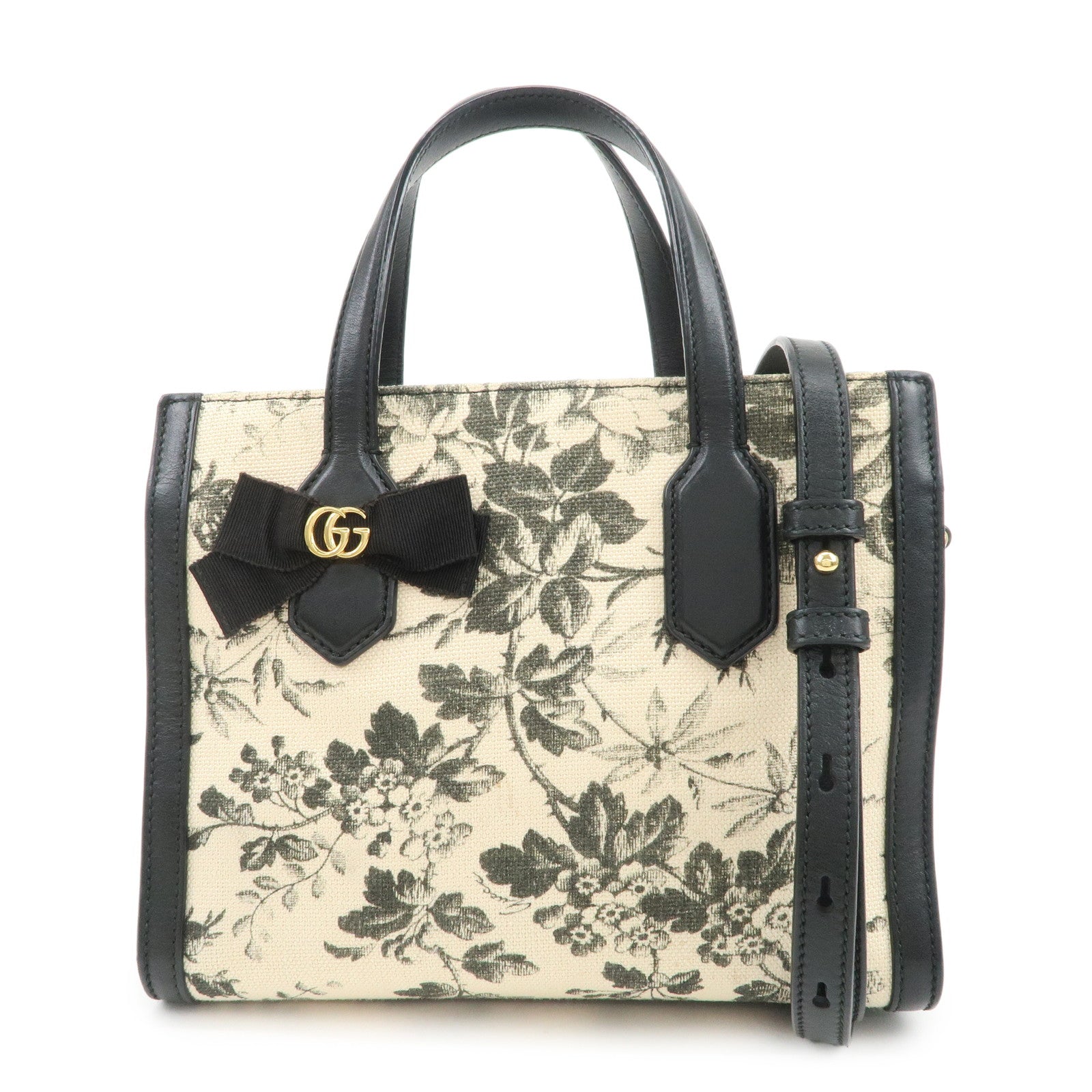 GUCCI GG Ribbon Herbarium 2Way Bag Hand Bag Shoulder Bag 443089