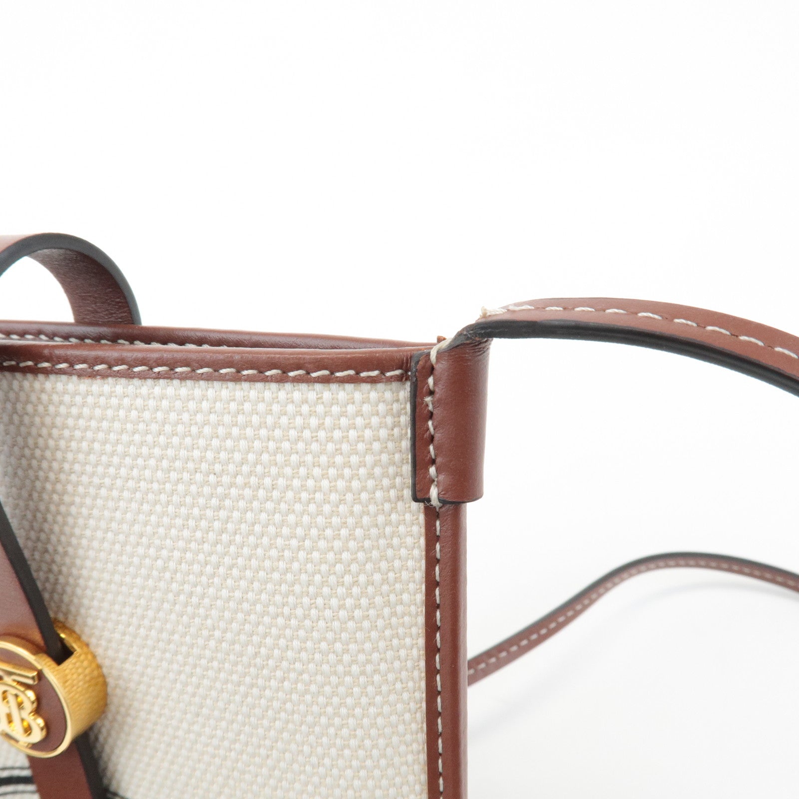 BURBERRY ANNE Phone CB Canvas Leather Smart Phone Shoulder Bag