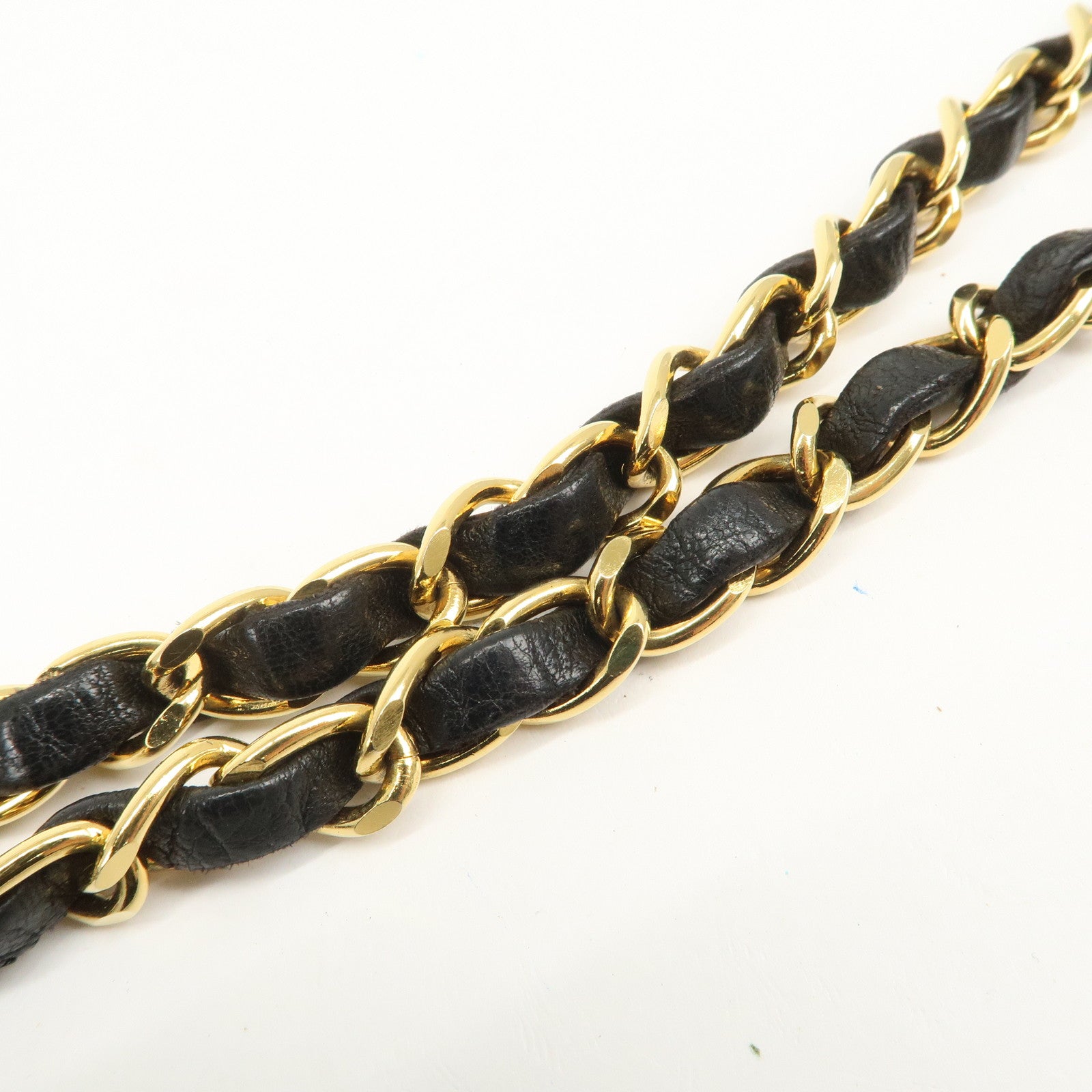 CHANEL Matelasse Lamb Skin Chain Shoulder Bag Black A01112