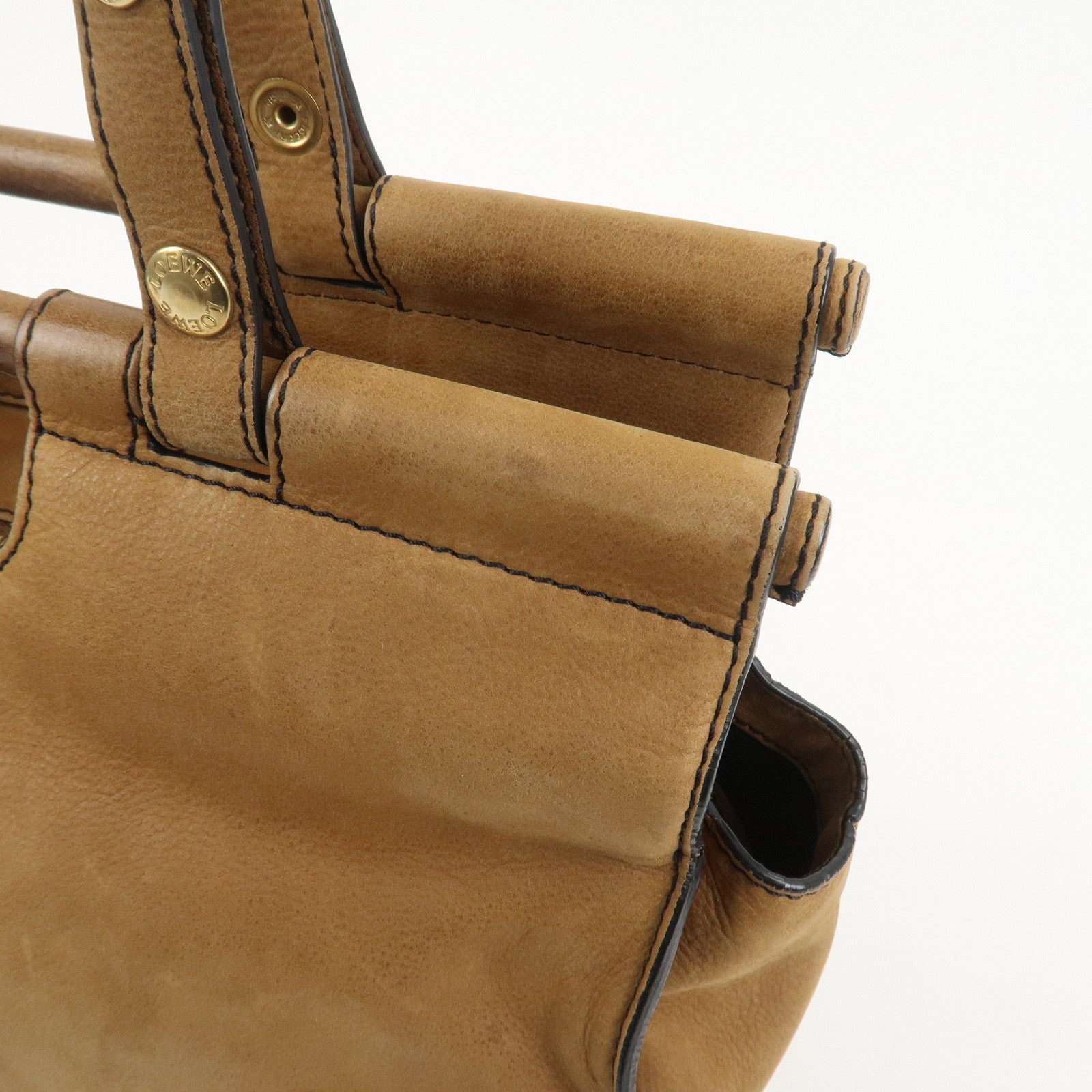 LOEWE Candy Leather Tote Bag Hand Bag Brown