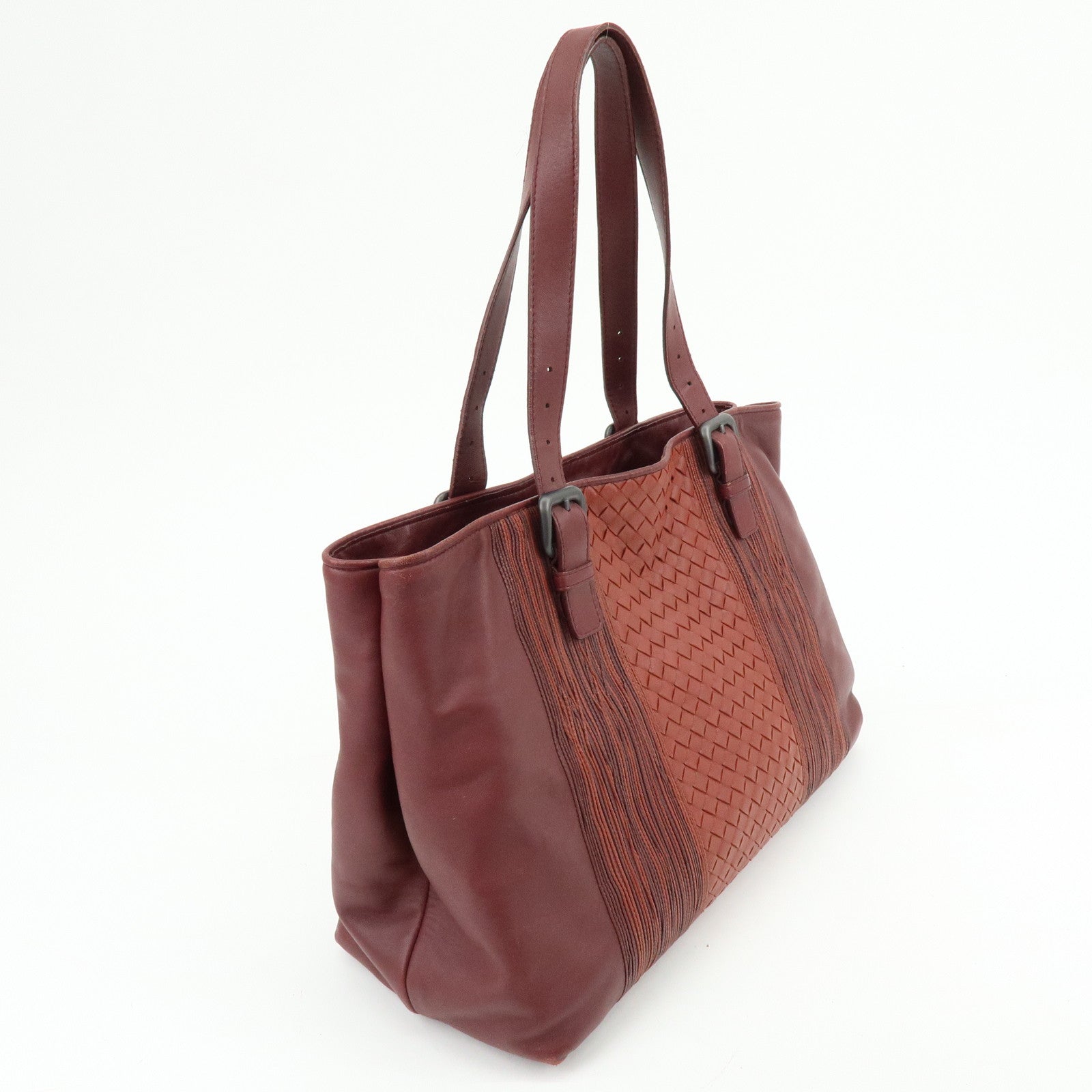 BOTTEGA VENETA Intrecciato Nappa Leather Tote Bag Bordeaux 161761