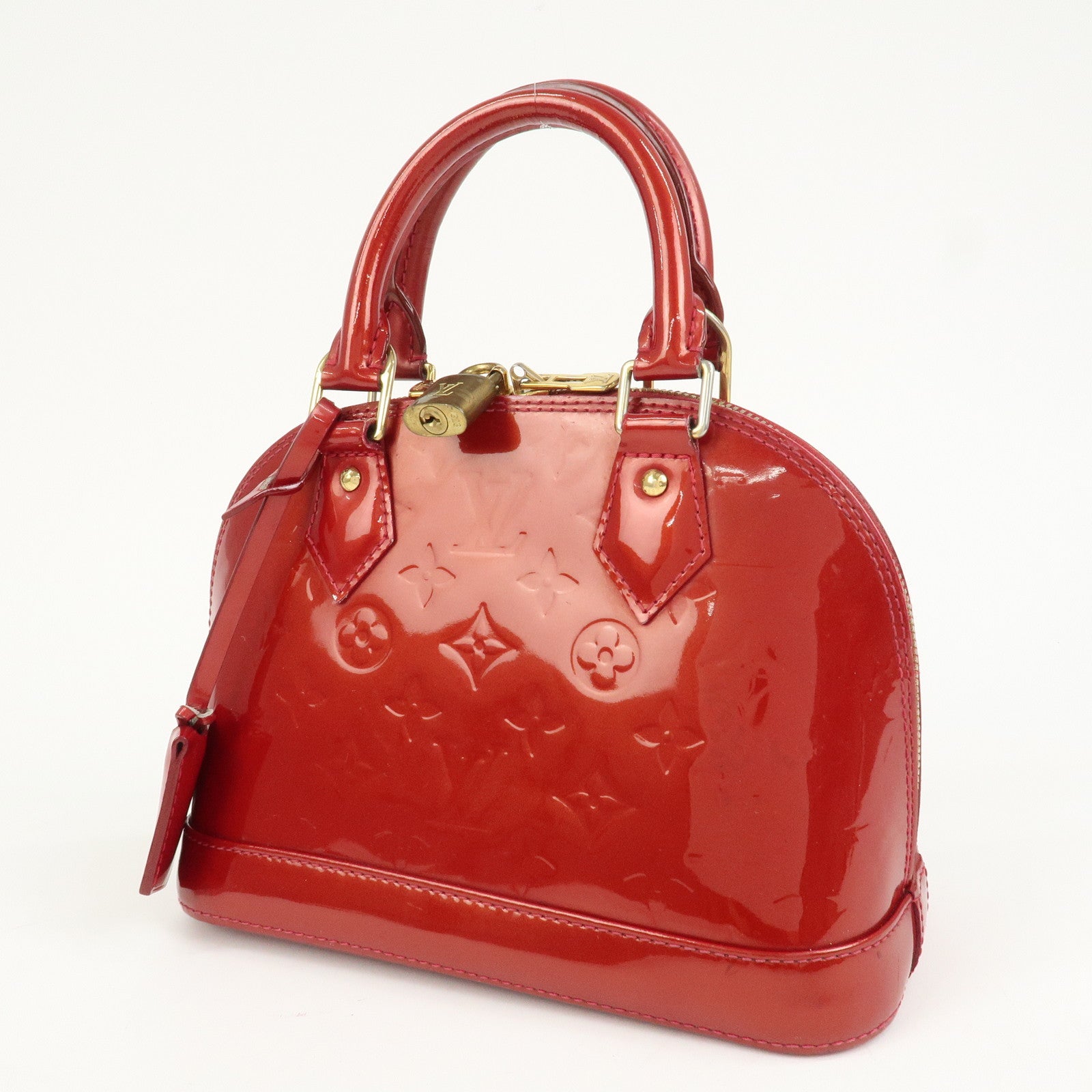 Louis Vuitton Monogram Vernis Alma BB 2Way Bag Red M91606