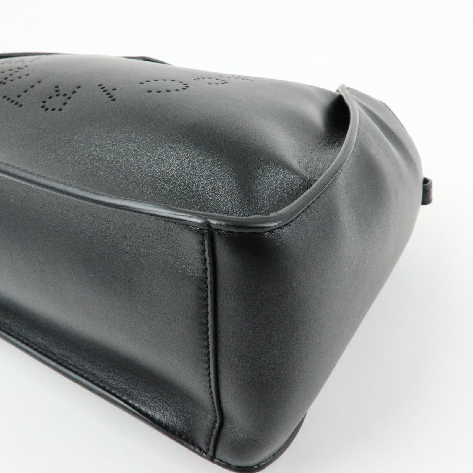 STELLA MCCARTNEY Faux Leather 2Way Shoulder Bag Hand Bag Black