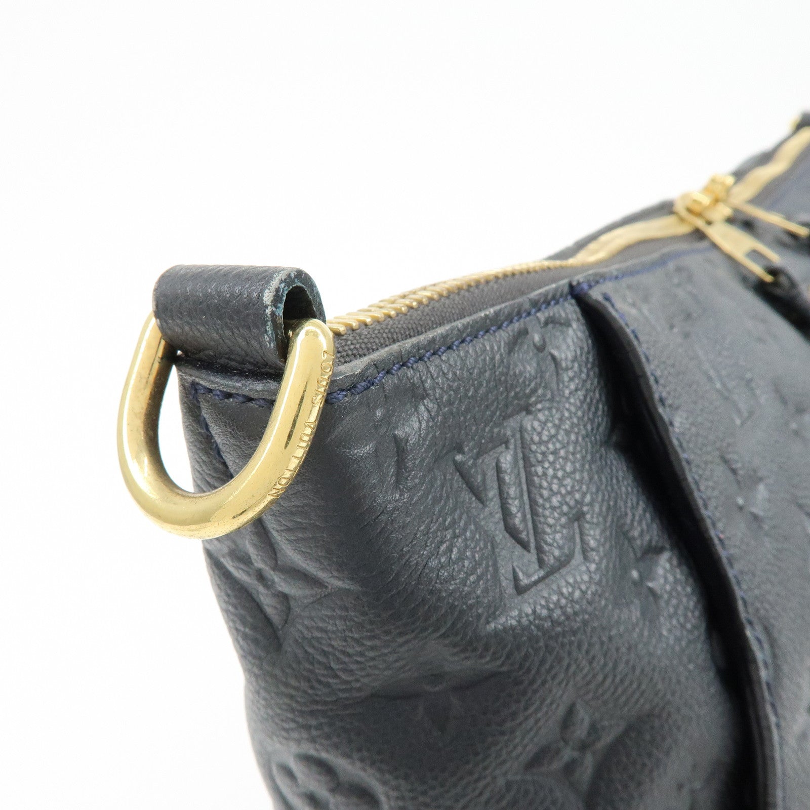 Louis Vuitton Monogram Empreinte Luminuse PM Tote Bag Navy M93410