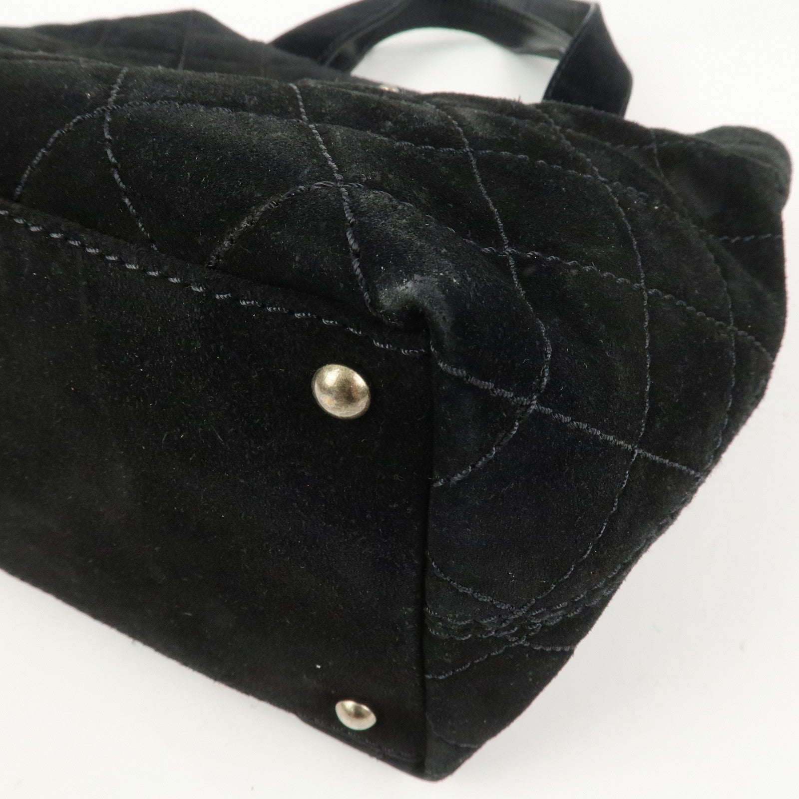 CHANEL Wild Stitch Matelasse Suede 2Way Bag Shoulder Bag Hand Bag