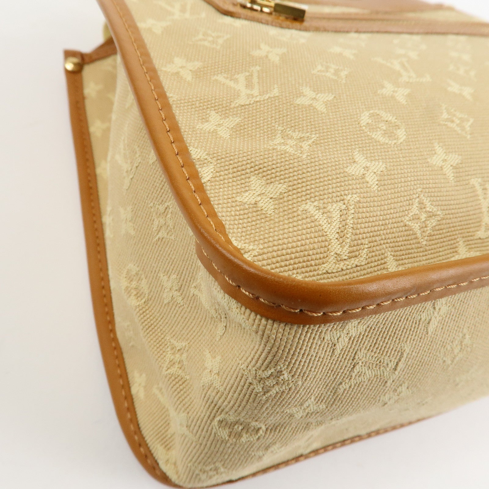 Louis Vuitton Monogram Mini Sac Catherine Hand Bag Beige M92328 Used