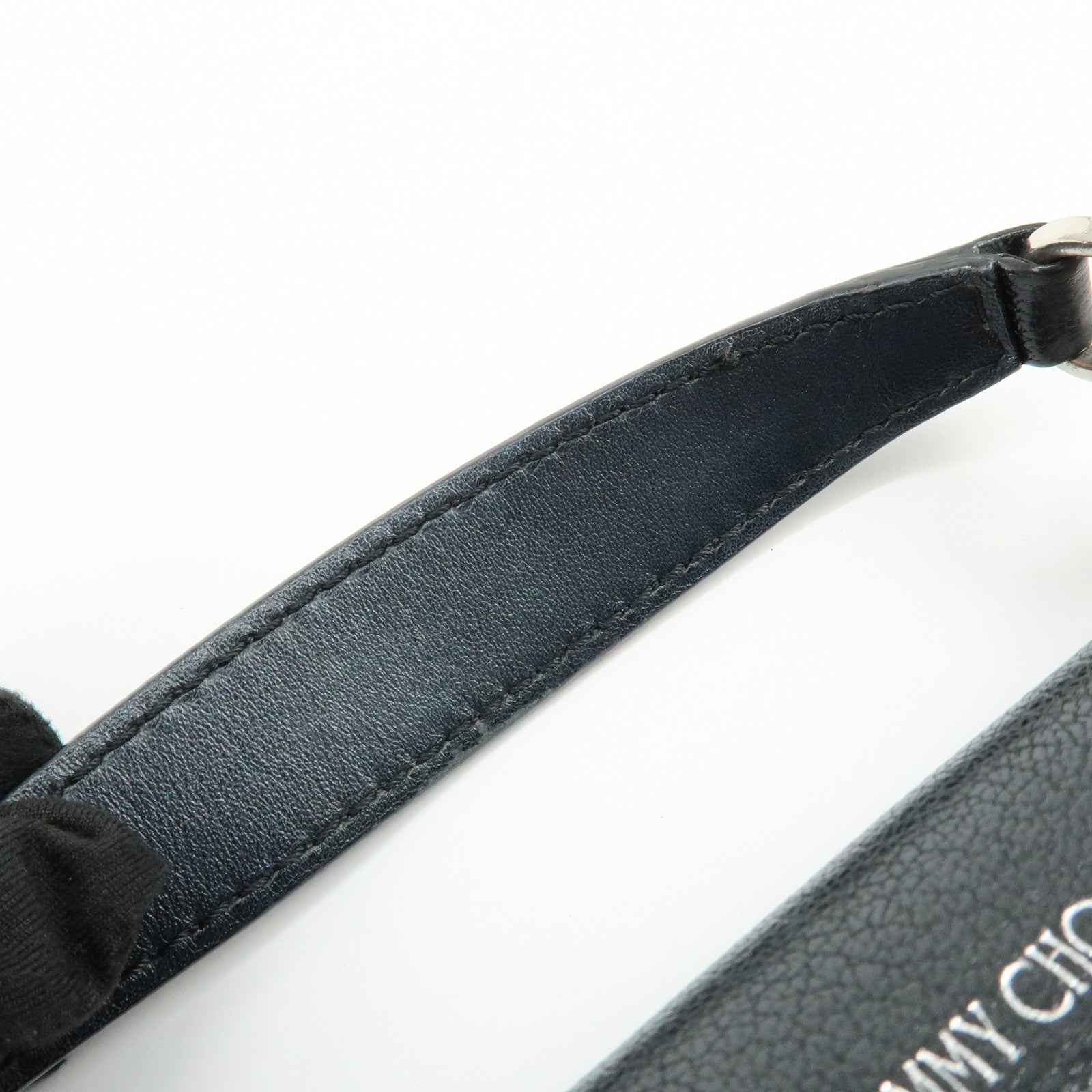 Jimmy Choo Madeline Leather Rhinestone 2Way Hand Shoulder Bag Black