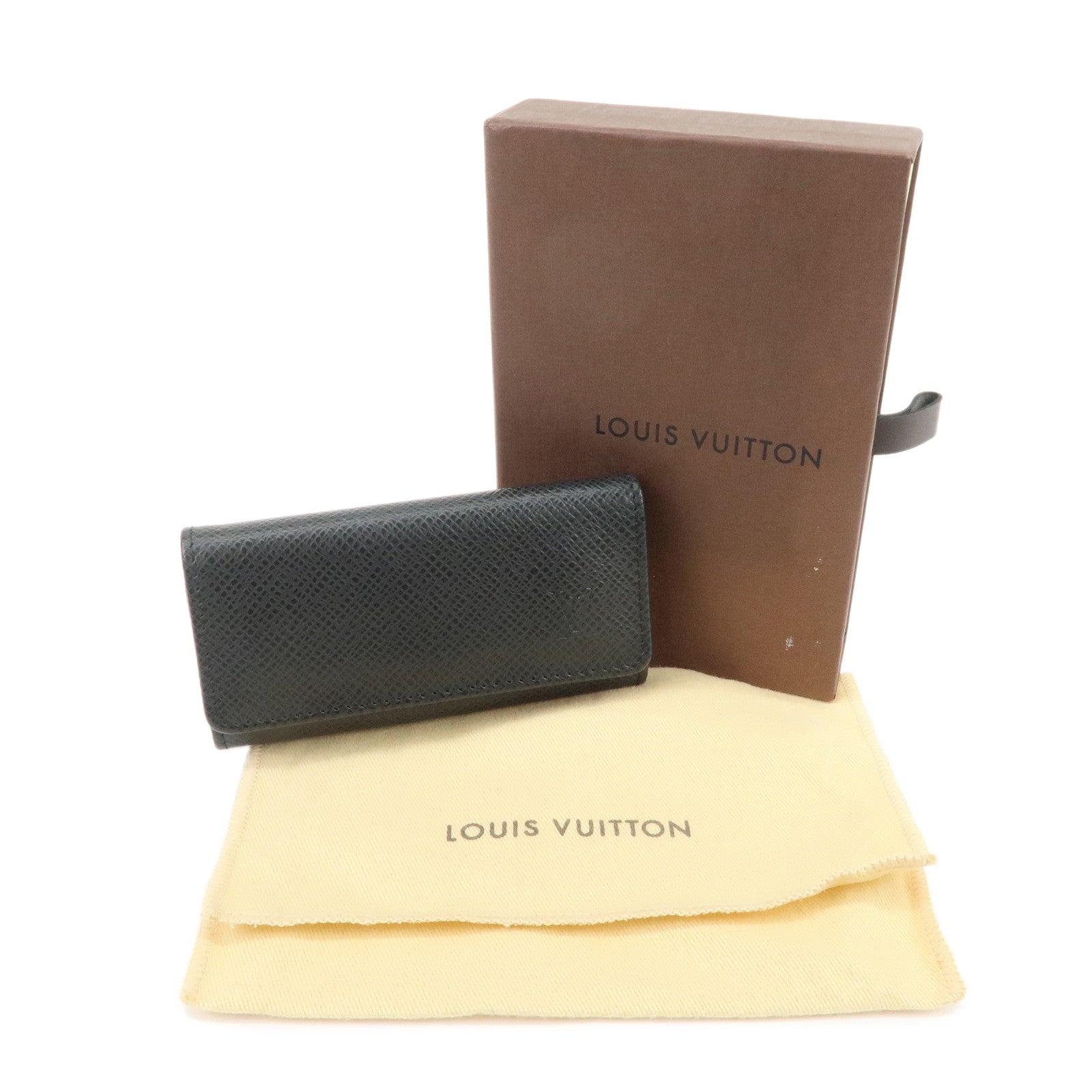 Louis Vuitton Taiga Leather Multicles 4 Key Case Ardoise M30522
