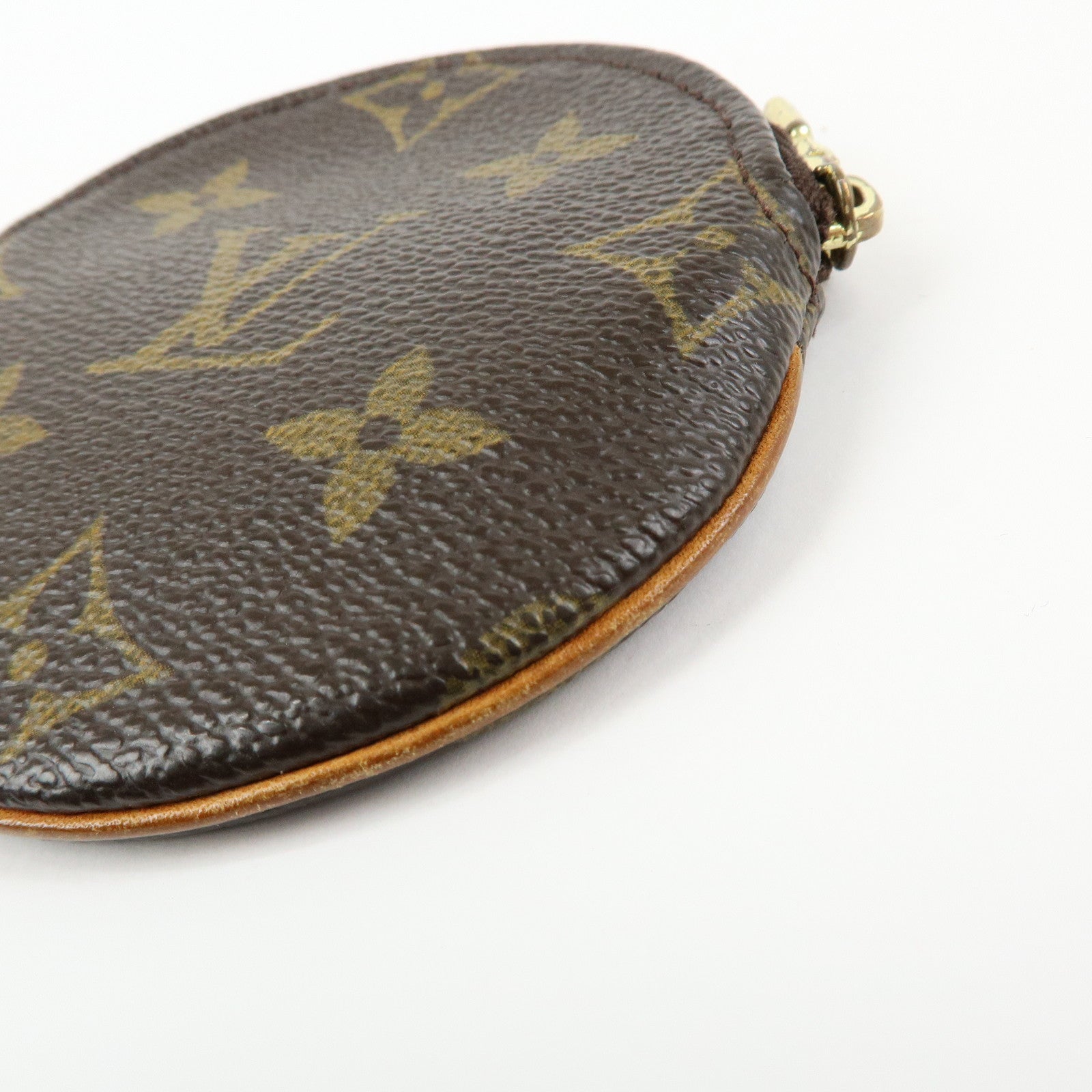 Louis Vuitton Monogram Porte Monnaie Rond Coin Case Brown M61926