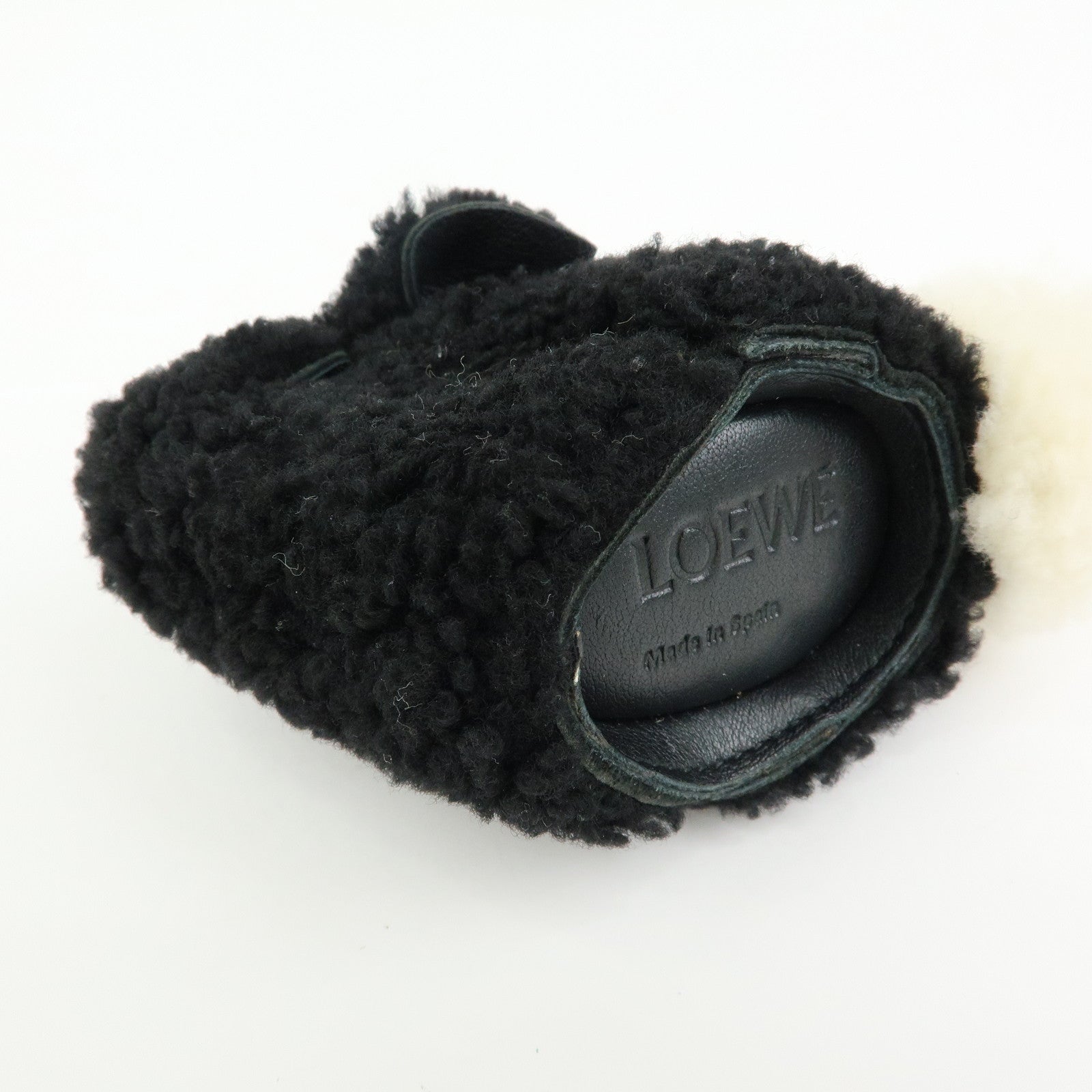 LOEWE Leather Rabbit Coin Case Coin Purse Black White