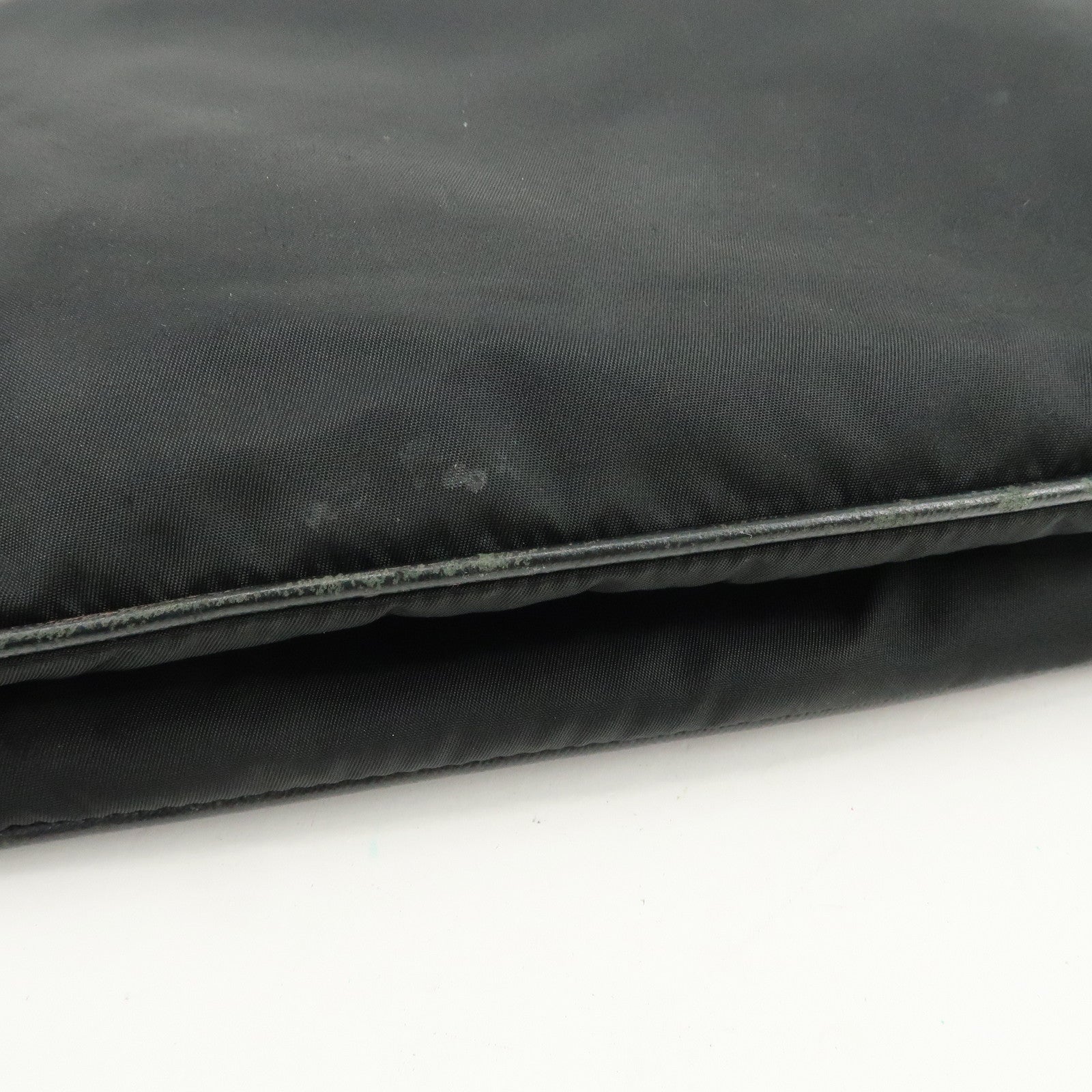 PRADA Triangle Logo Nylon Shoulder Bag Crossbody Bag Black