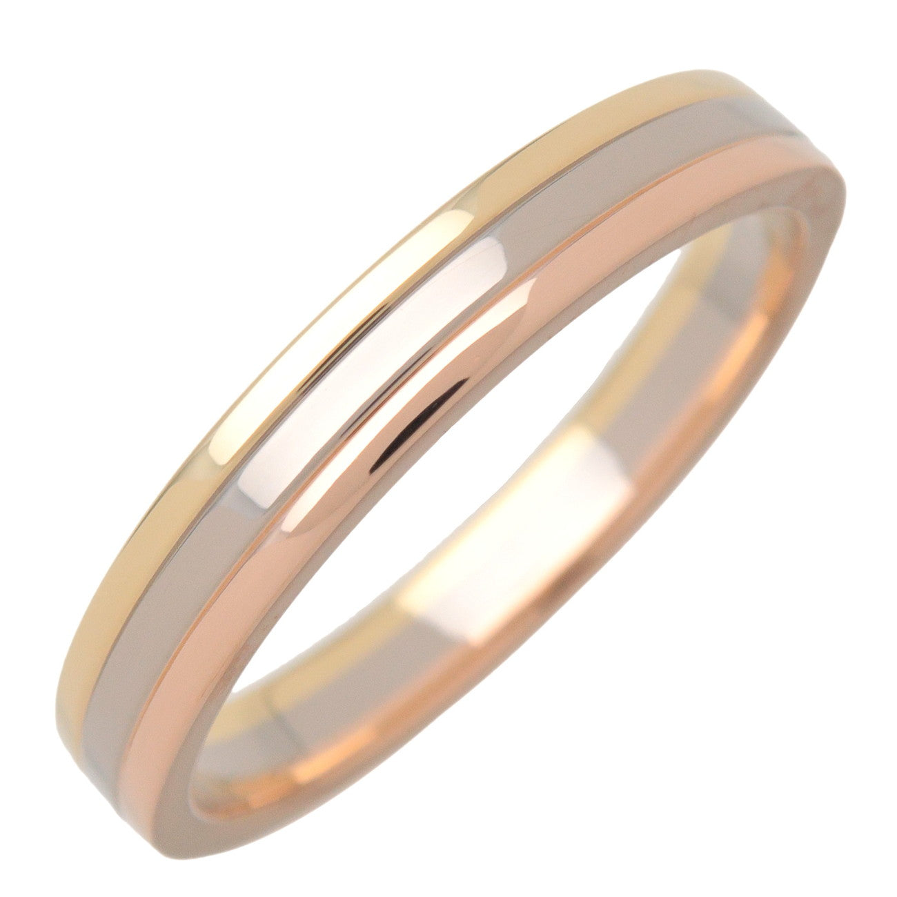 Cartier Vendome Three Color Ring K18 750YG/PG/WG #58 US8.5 EU58