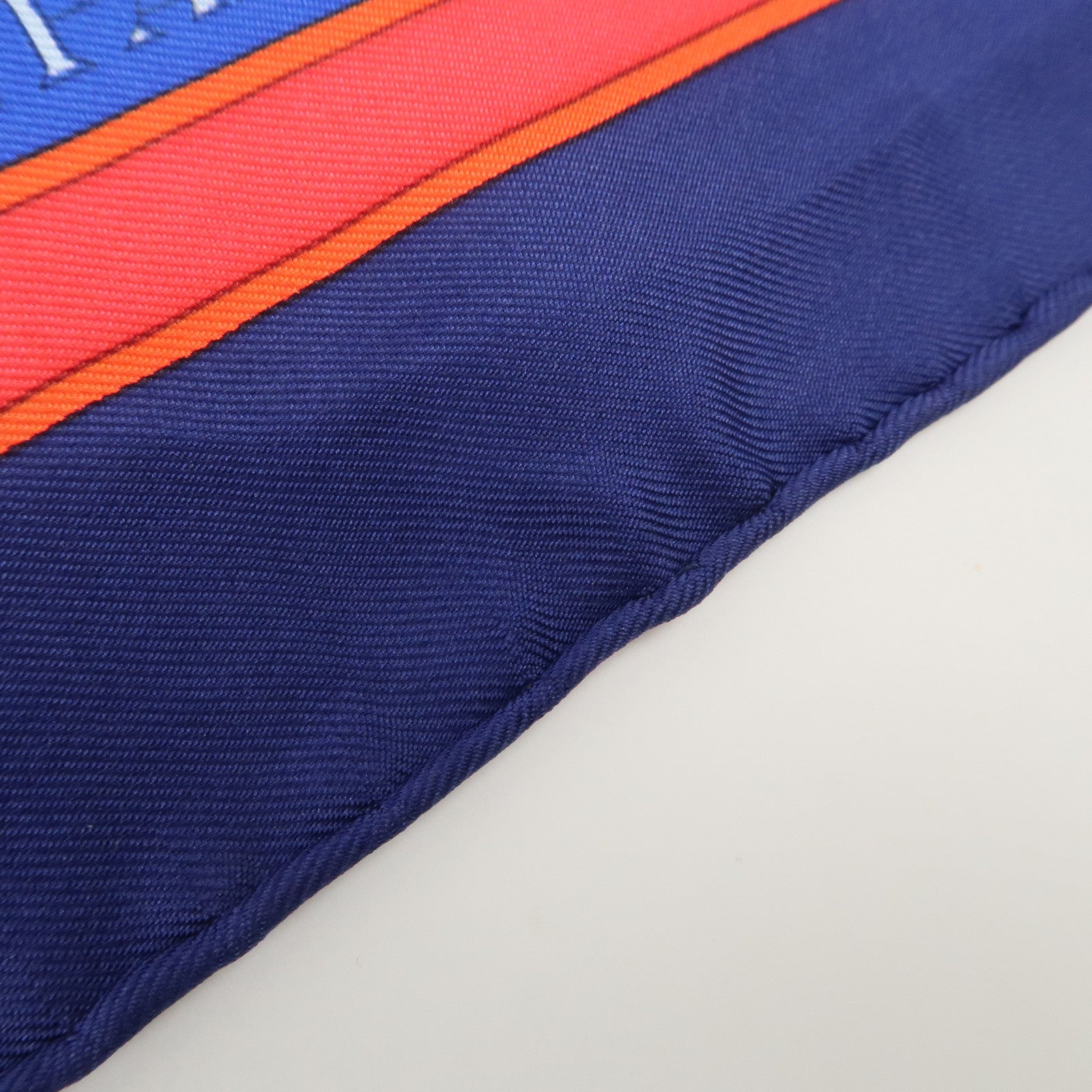 HERMES Carre 90 Silk 100% Scarf CARROUSEL Blue Red Used