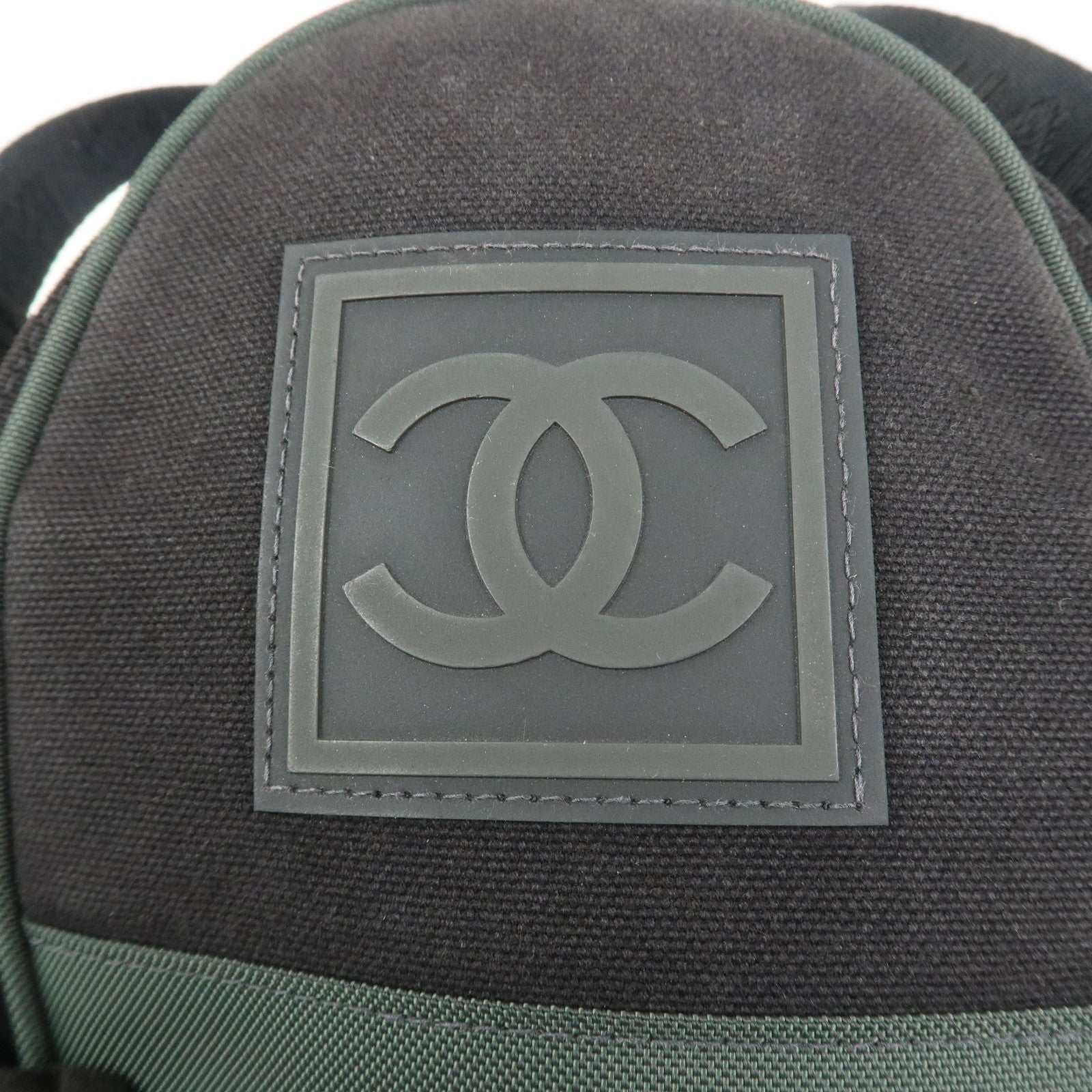 CHANEL Sport Line COCO Mark Canvas Shoulder Bag Black A23300