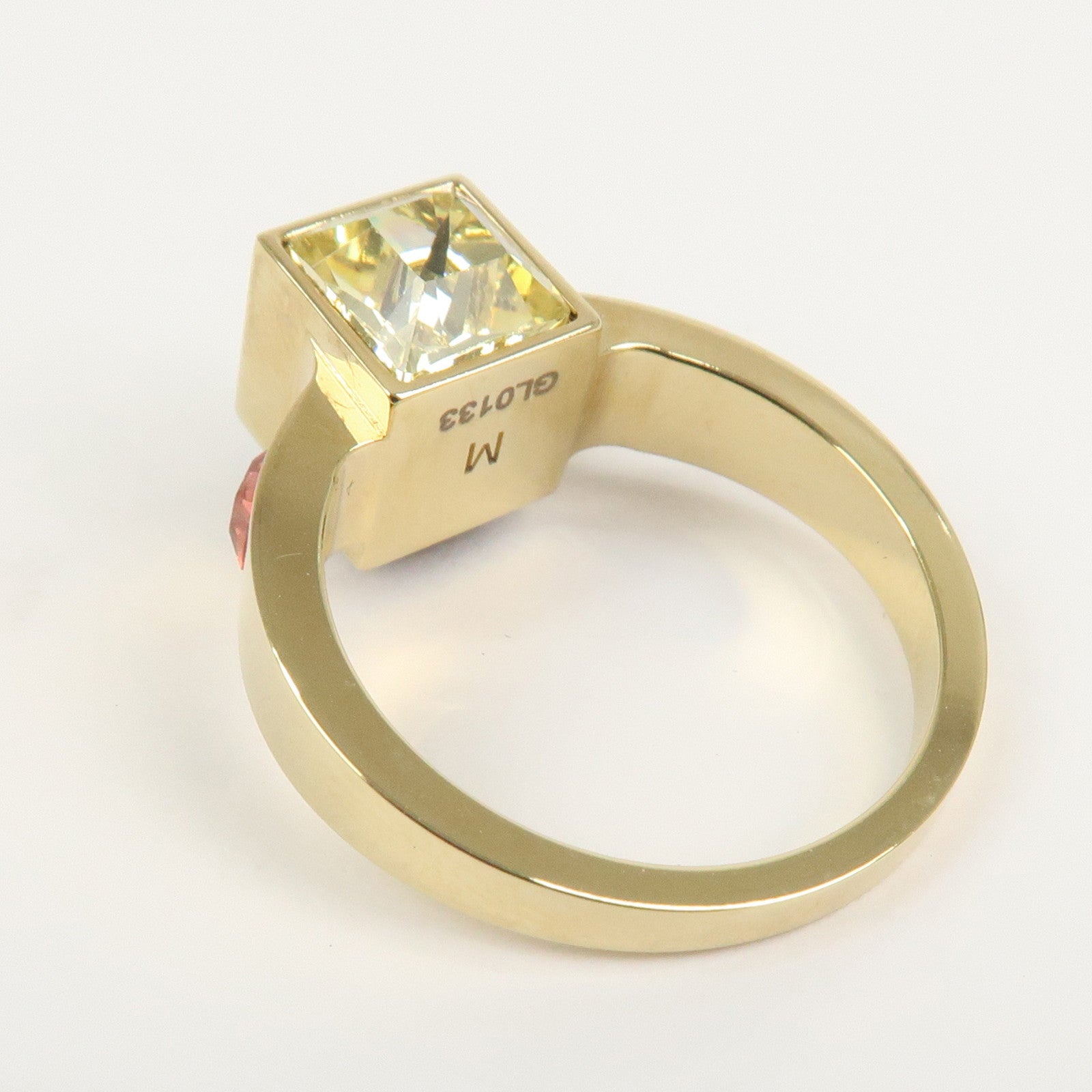 Louis Vuitton Bague Gamble Logo Metal Ring Gold M66824