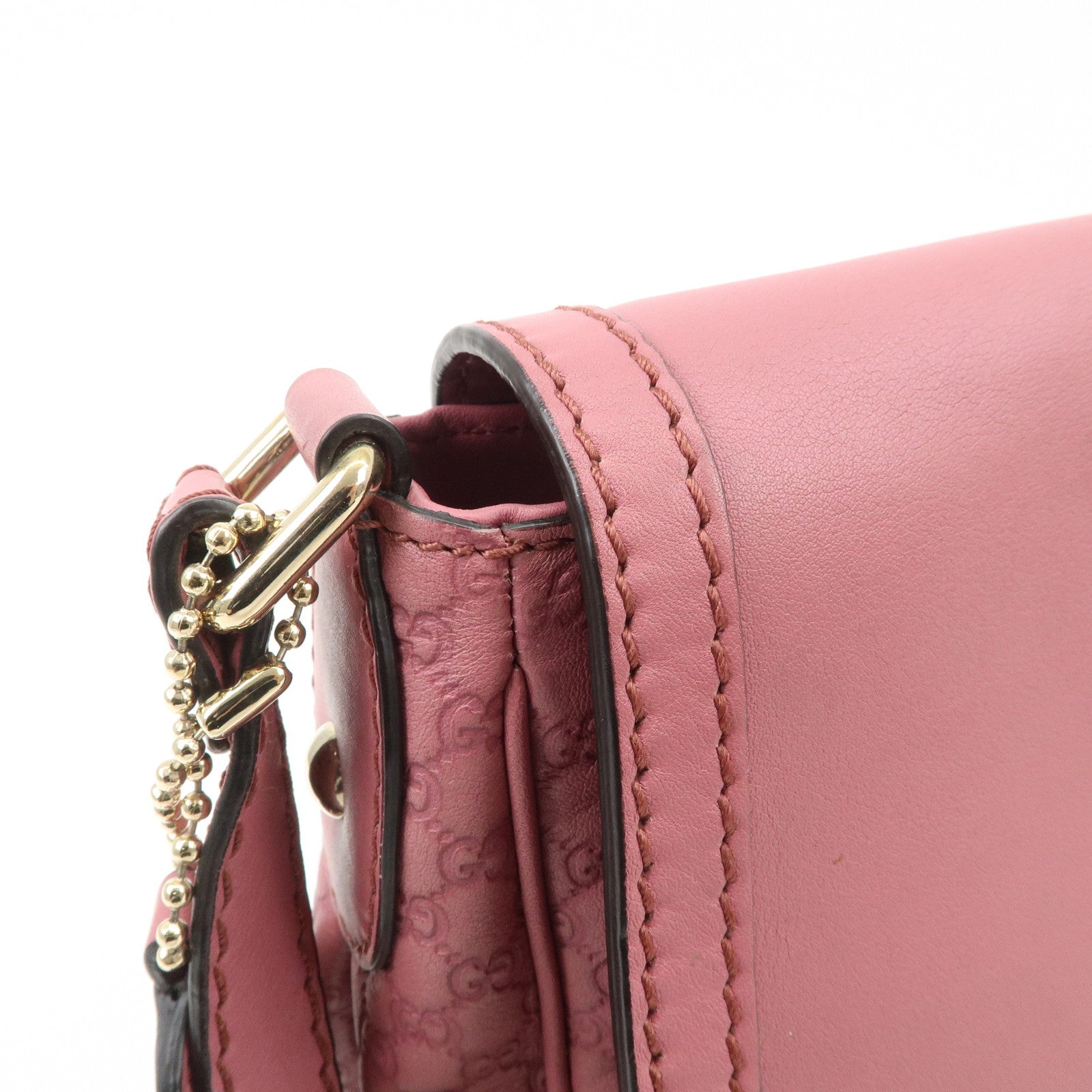 GUCCI Sukey Micro Guccissima Leather Shoulder Bag Pink 193604