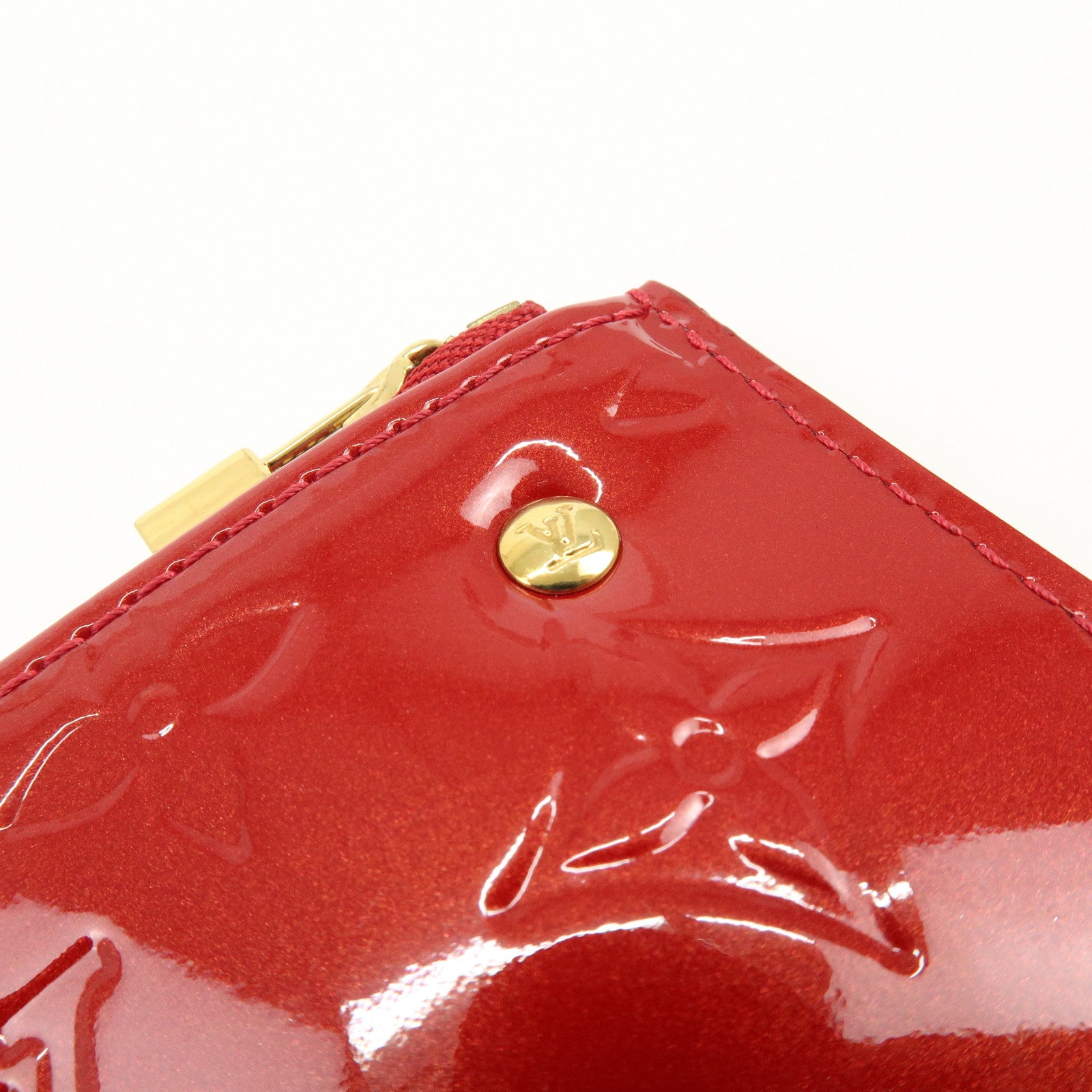 Louis Vuitton Monogram Vernis Pochette Cles Coin Case Red M91977